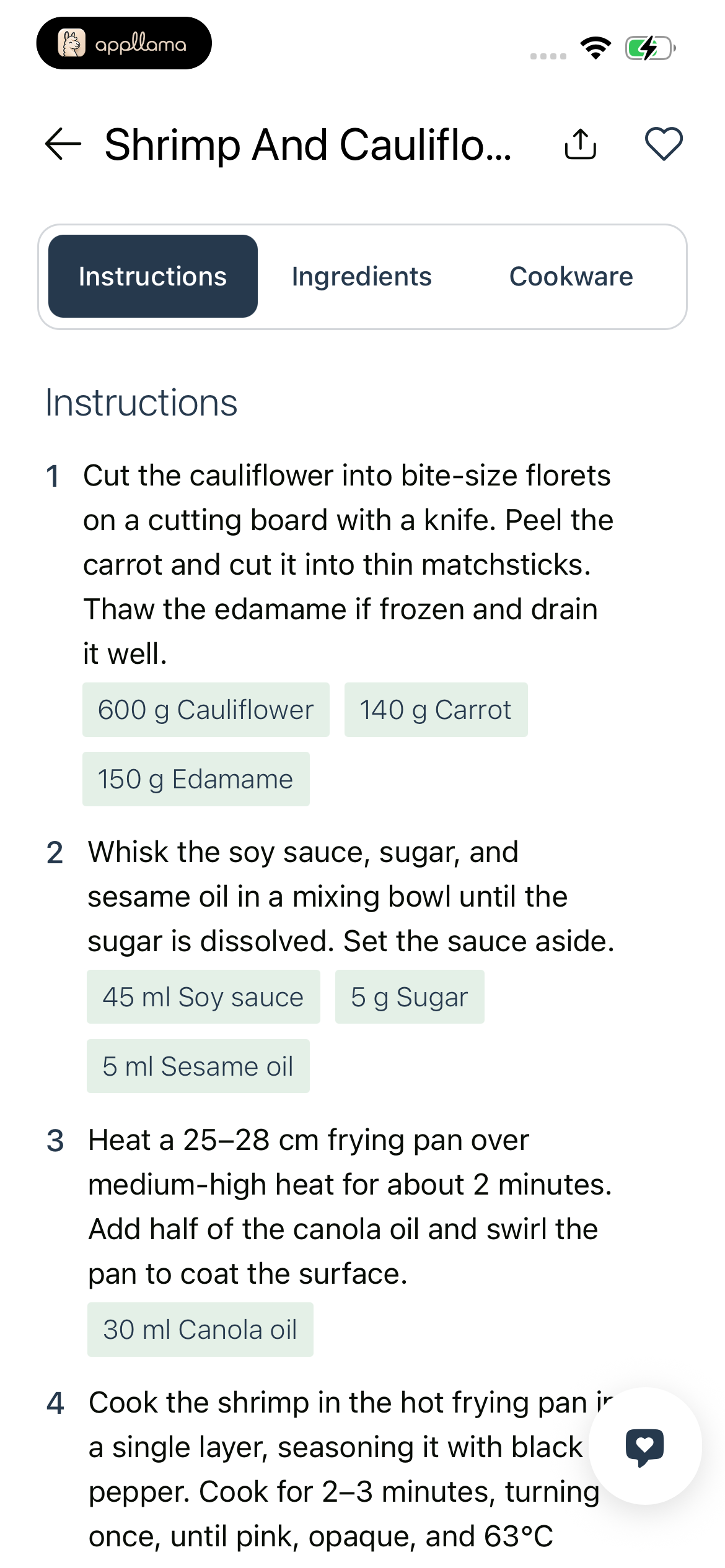 Recipe Instructions