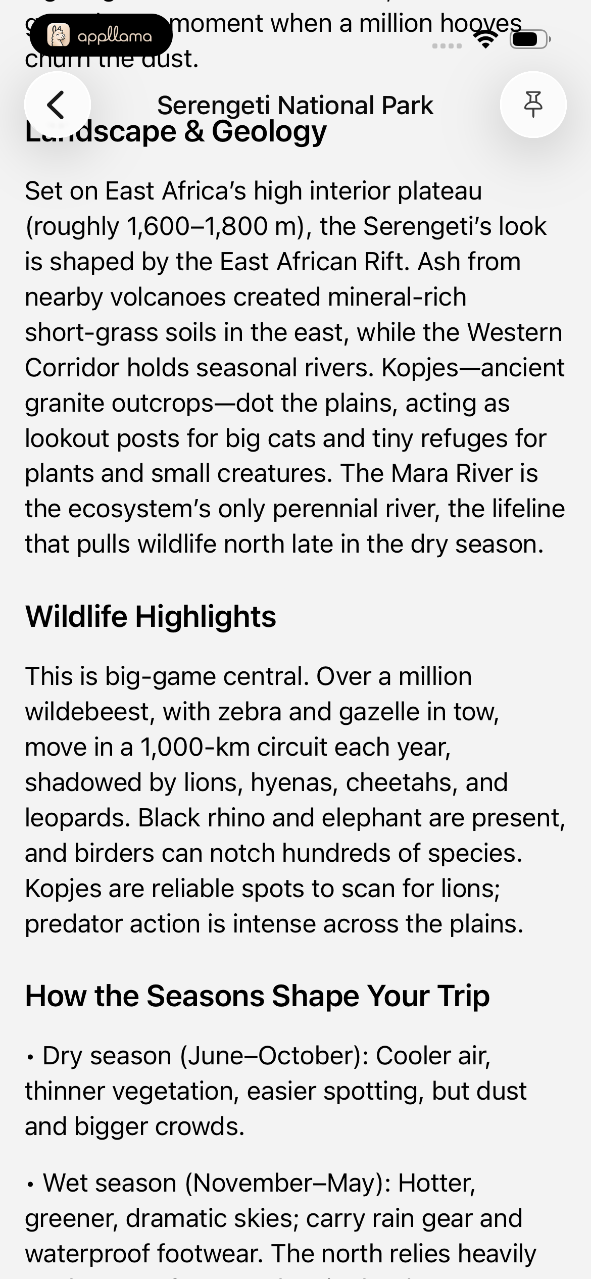 Park Highlights Guide