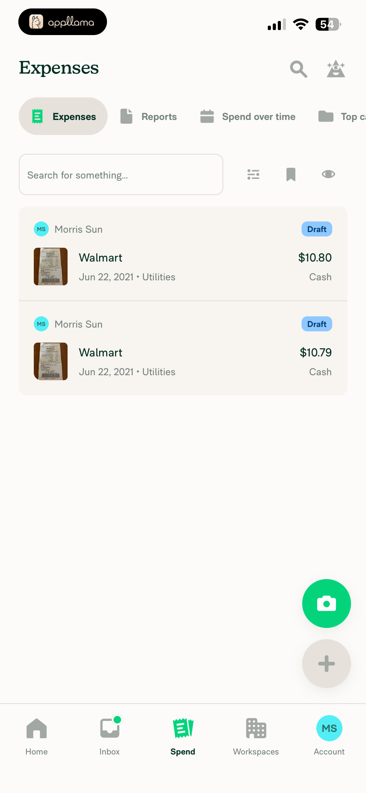 Expenses List