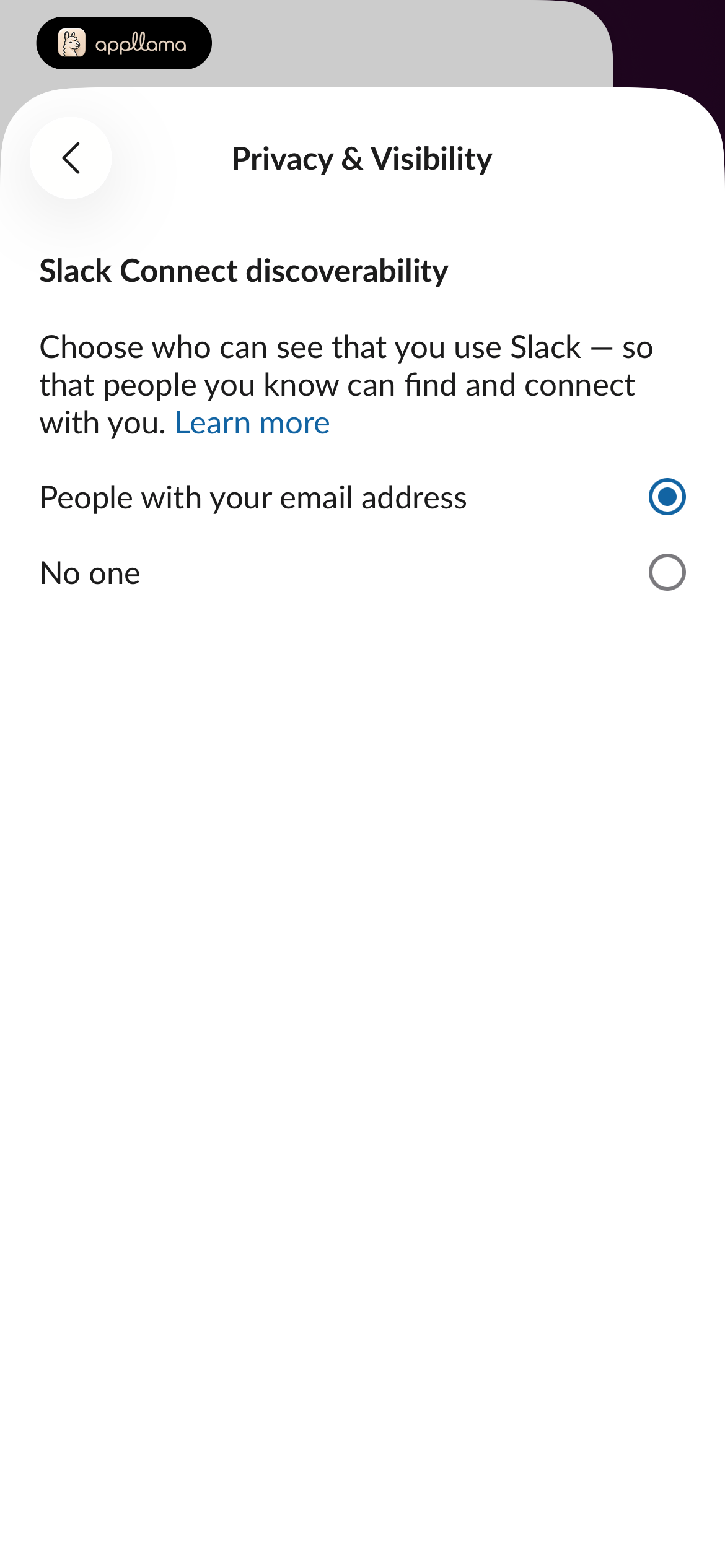 Privacy & Visibility