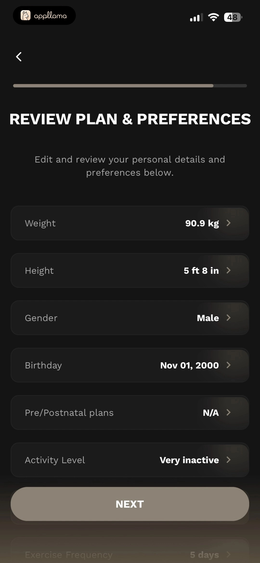 Review Preferences