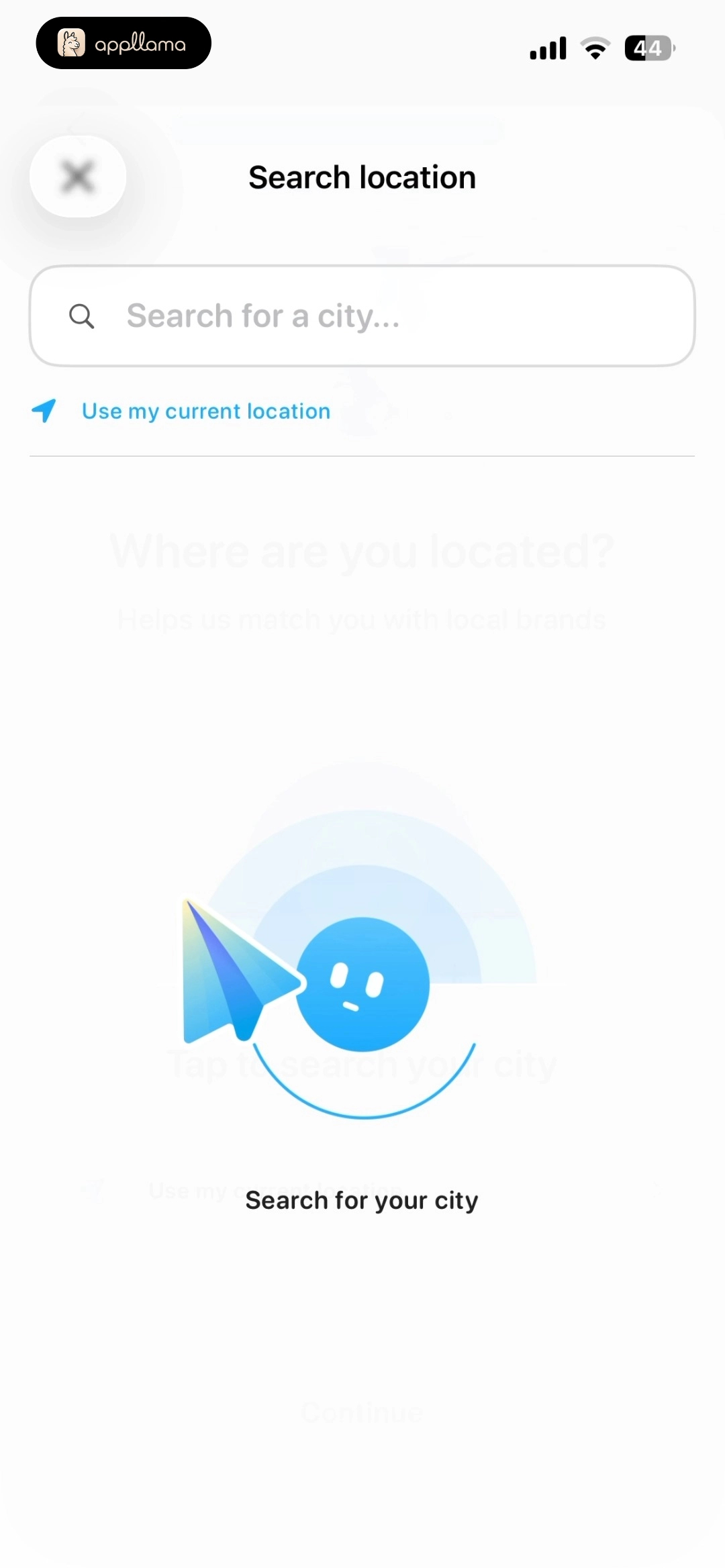 Location Search Empty