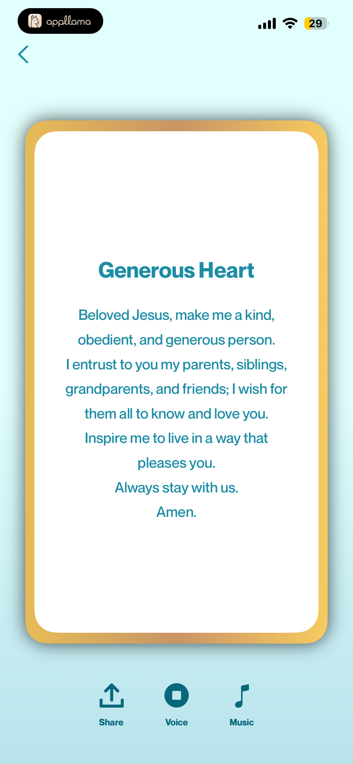 Prayer Card