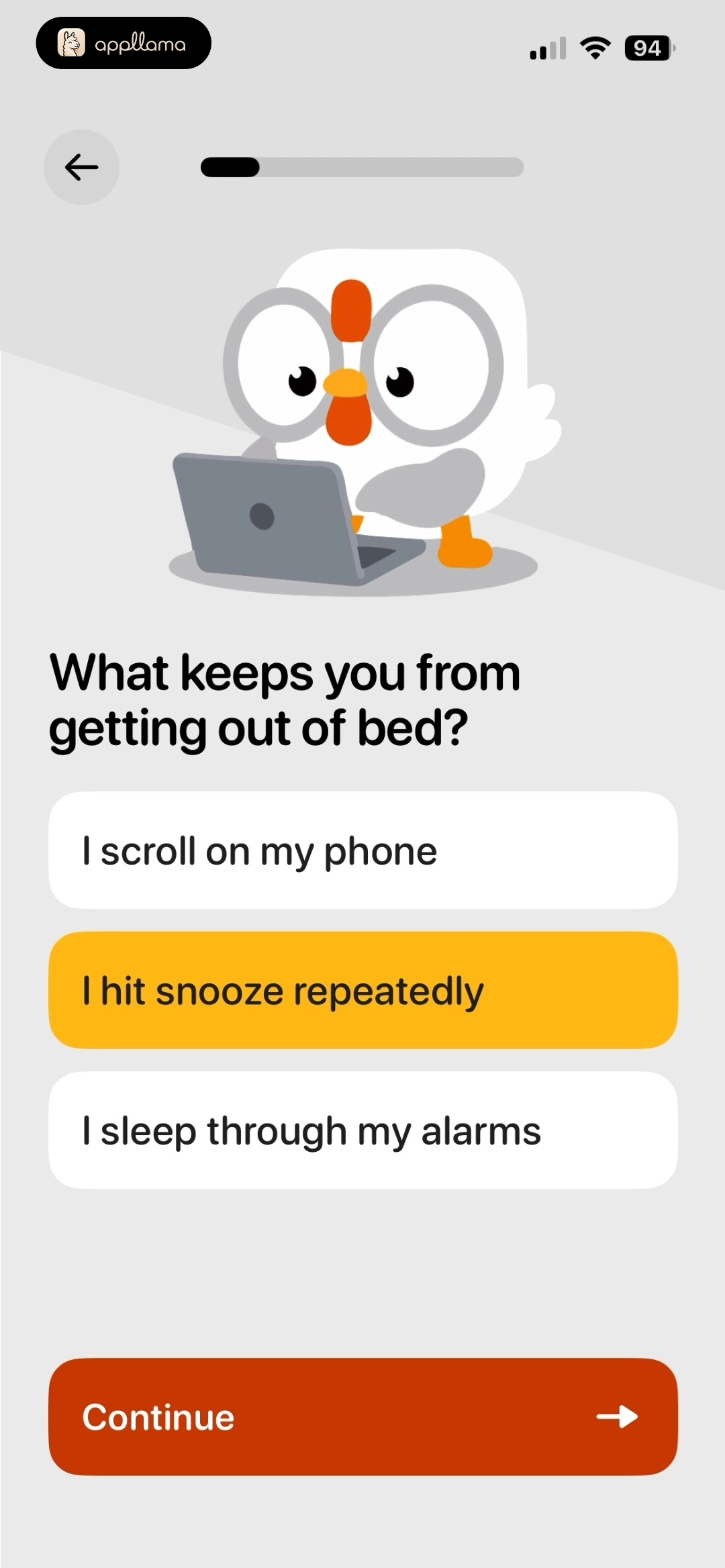 Wake Up Obstacle Question