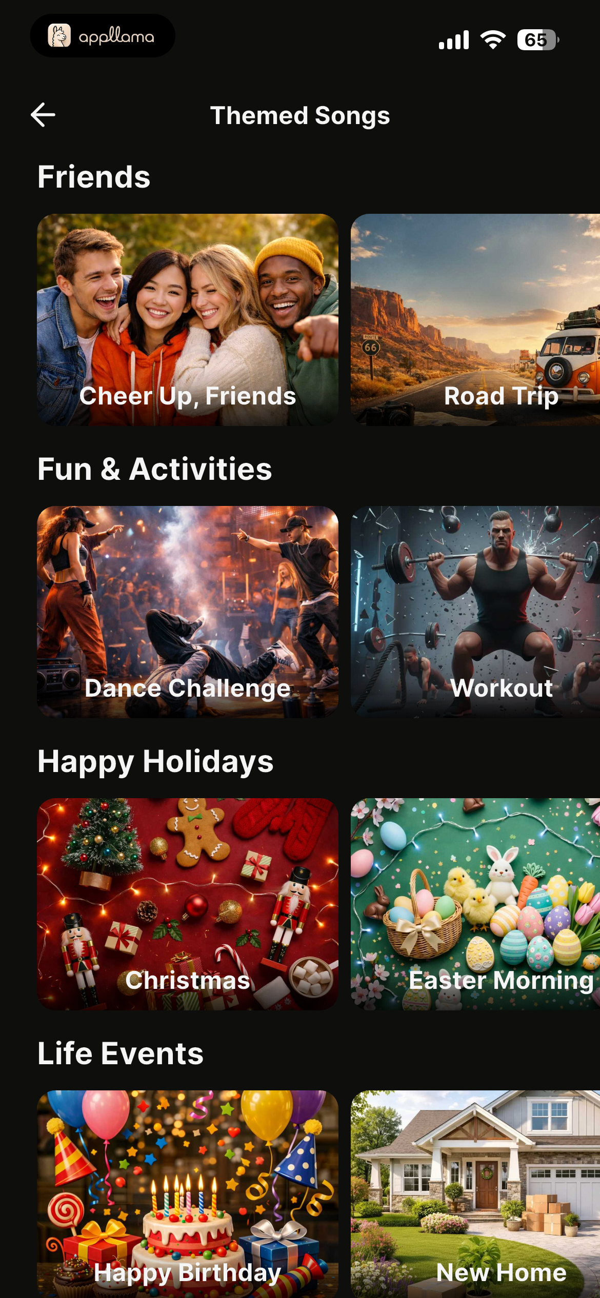 Themed Songs Browser