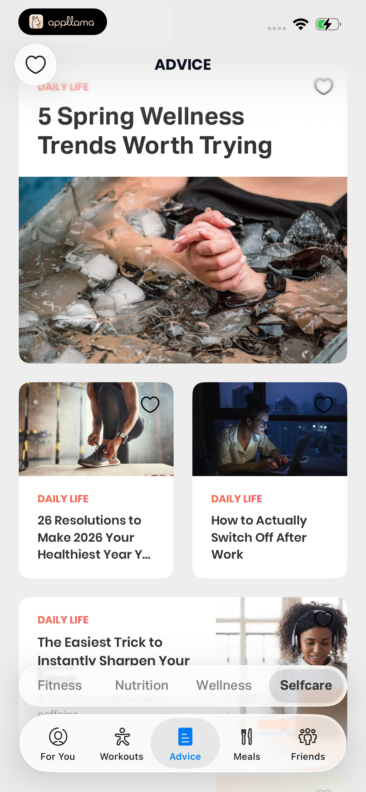 Wellness Advice Feed