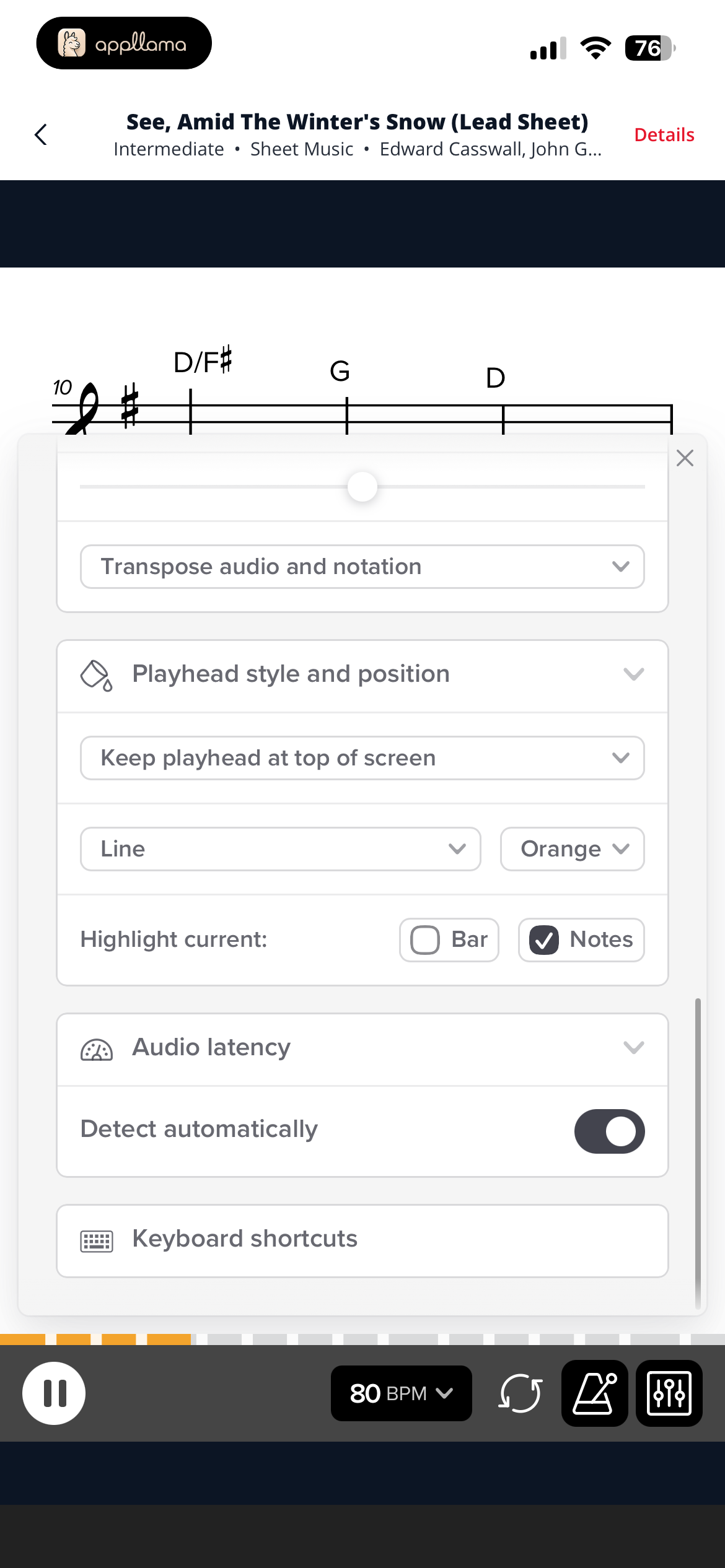 Playback Settings