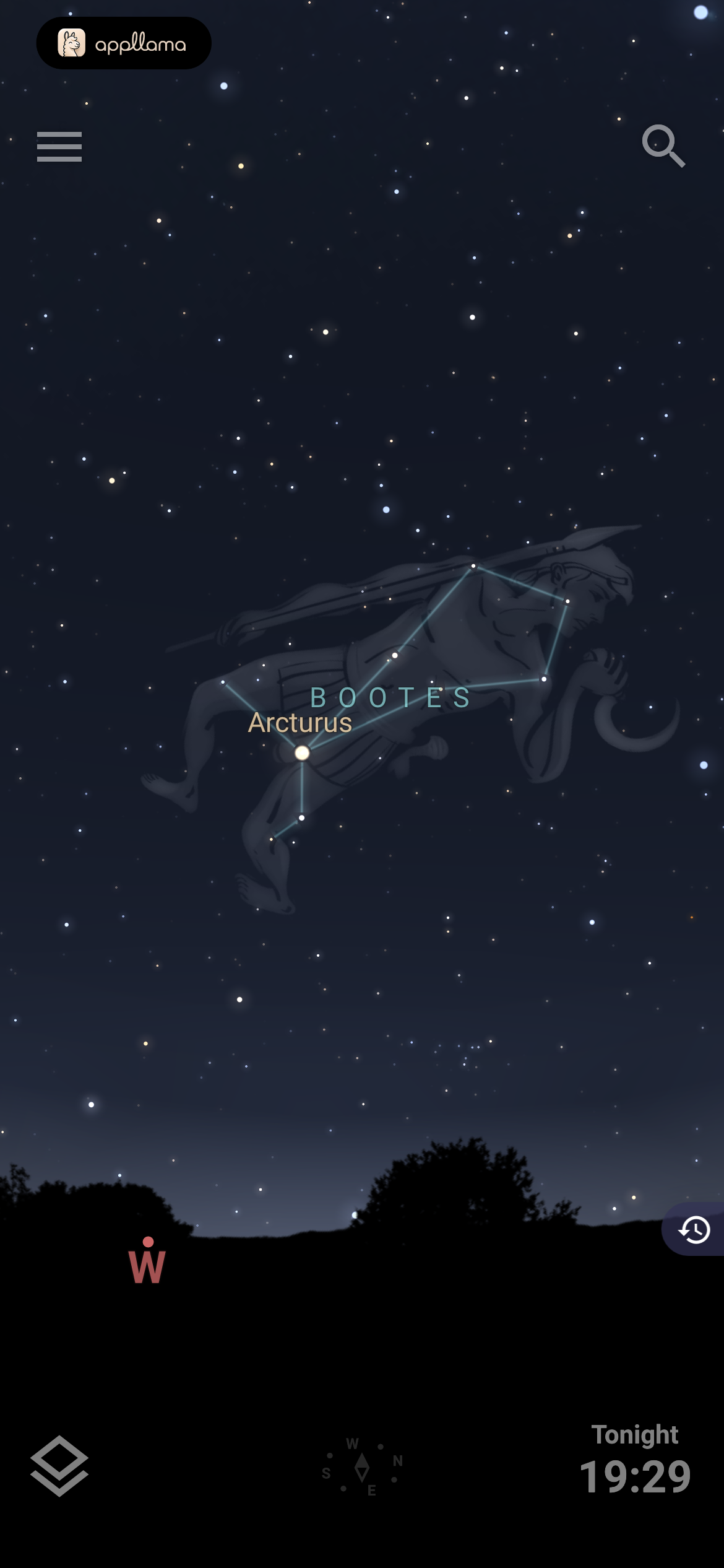 Arcturus Sky Map