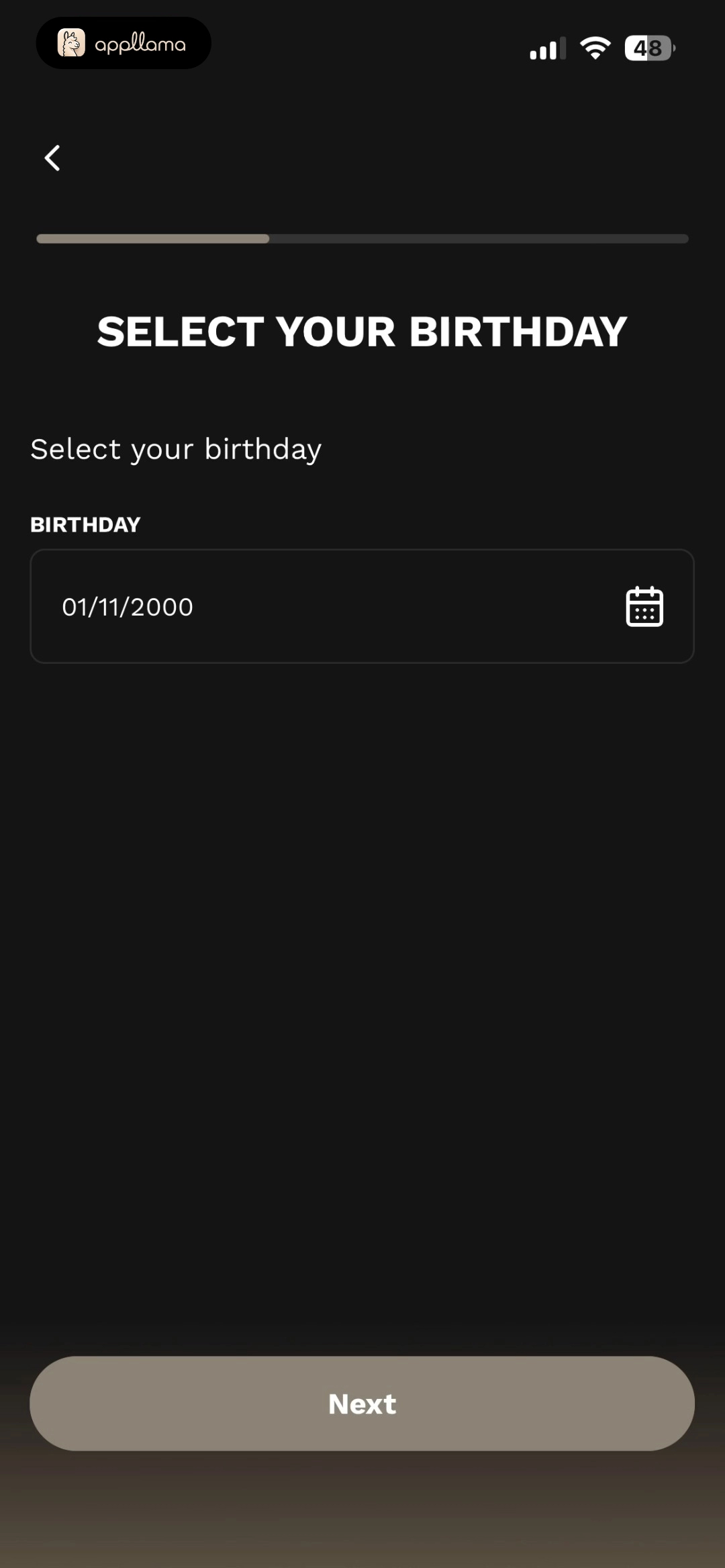 Birthday Input
