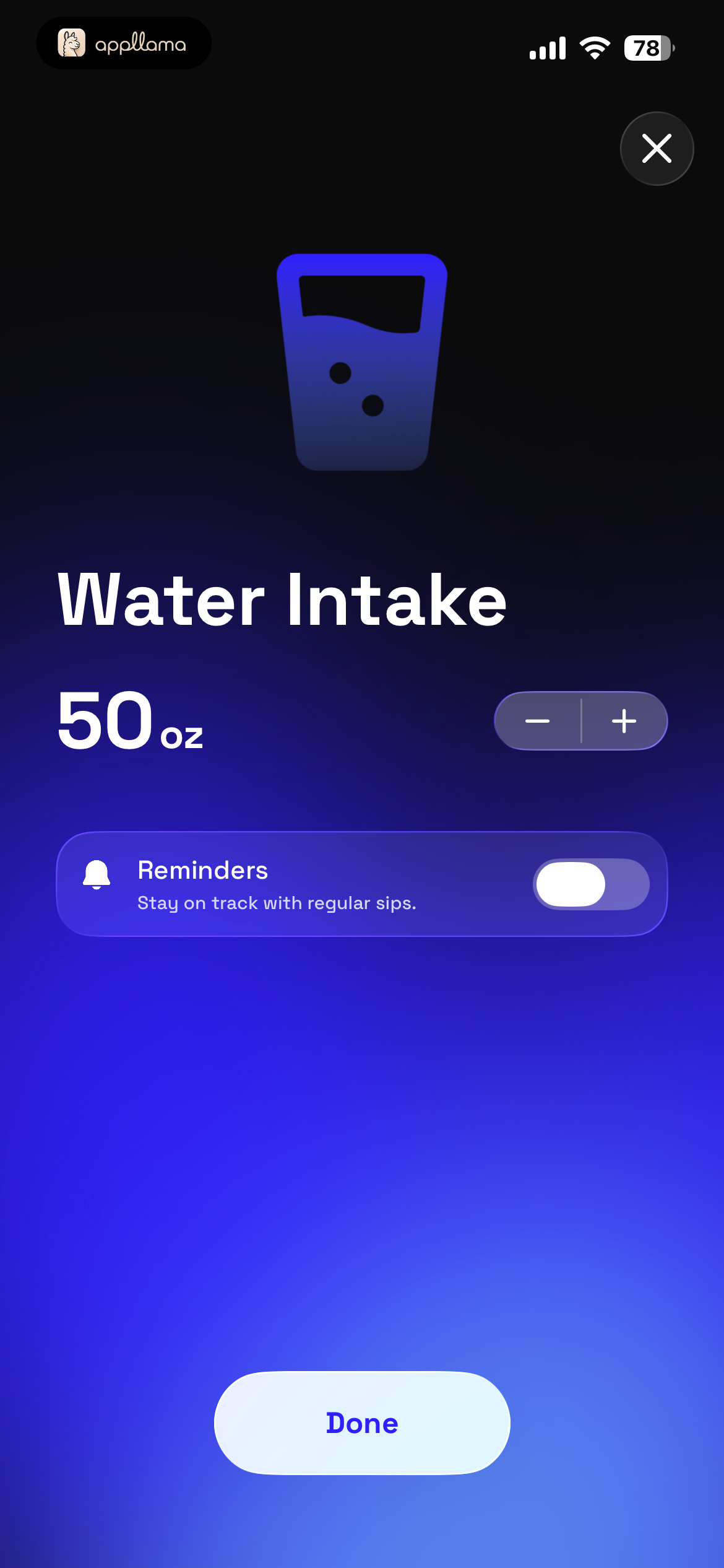Water Intake Setup