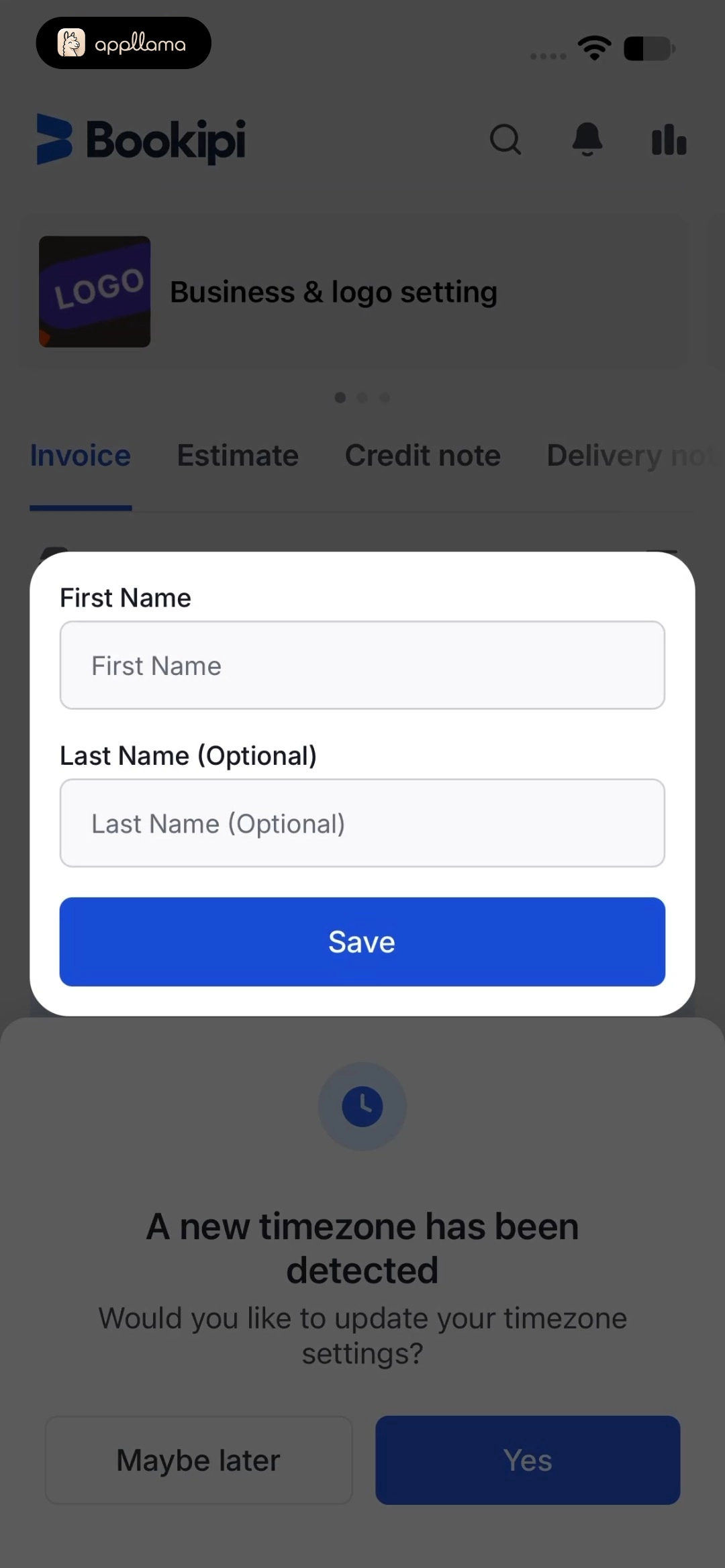 Personal Name Setup