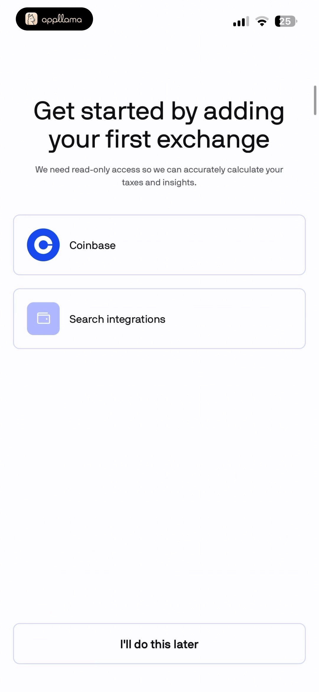Add First Exchange