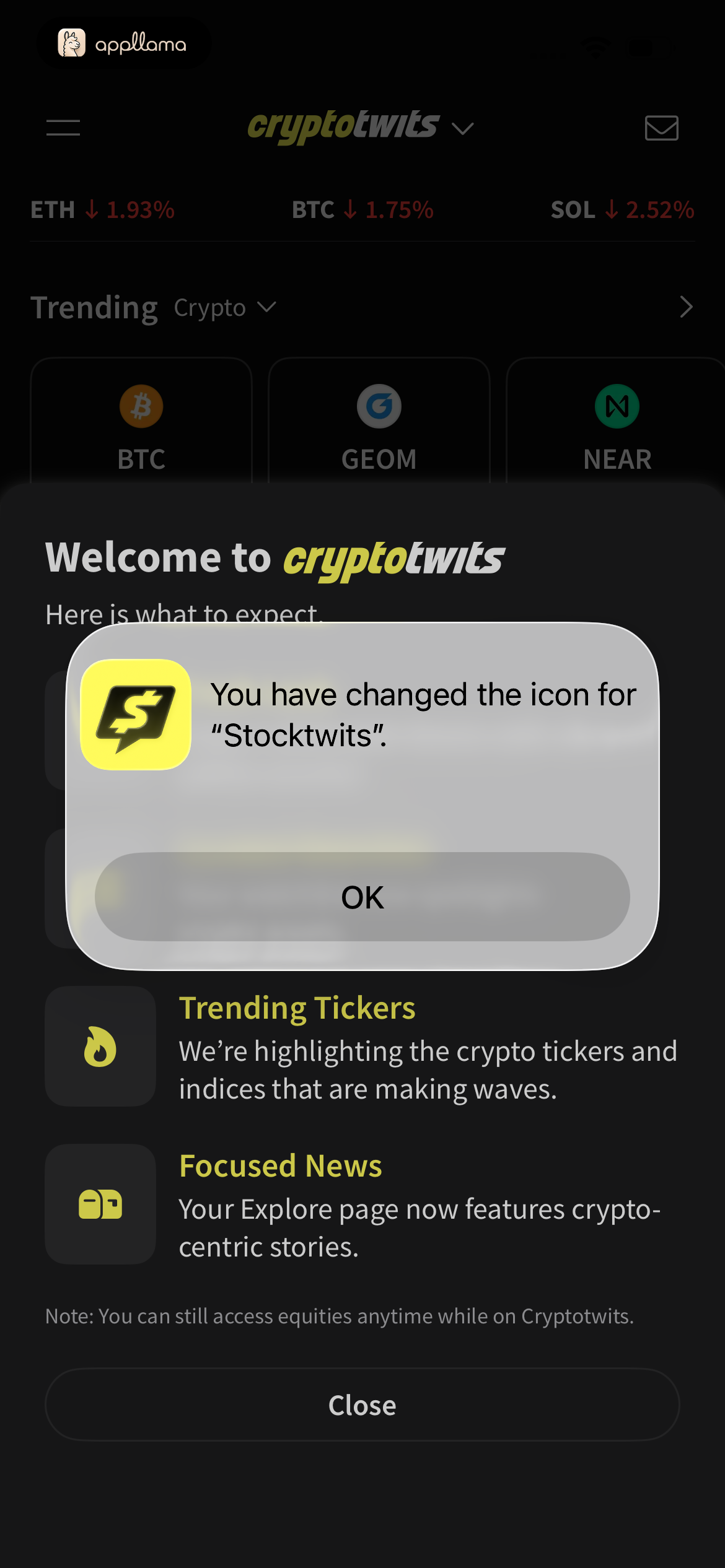 Crypto Experience Alert