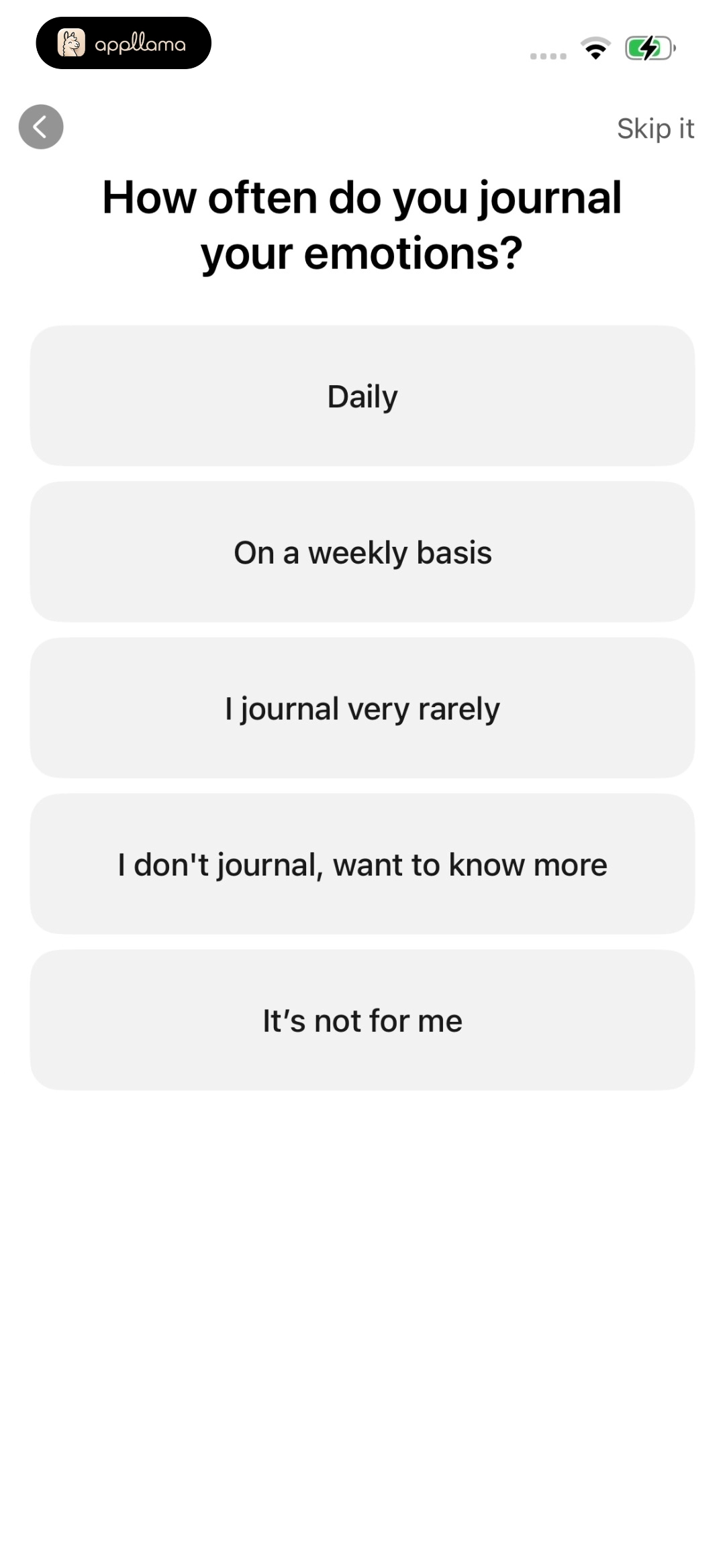 Emotion Journal Survey
