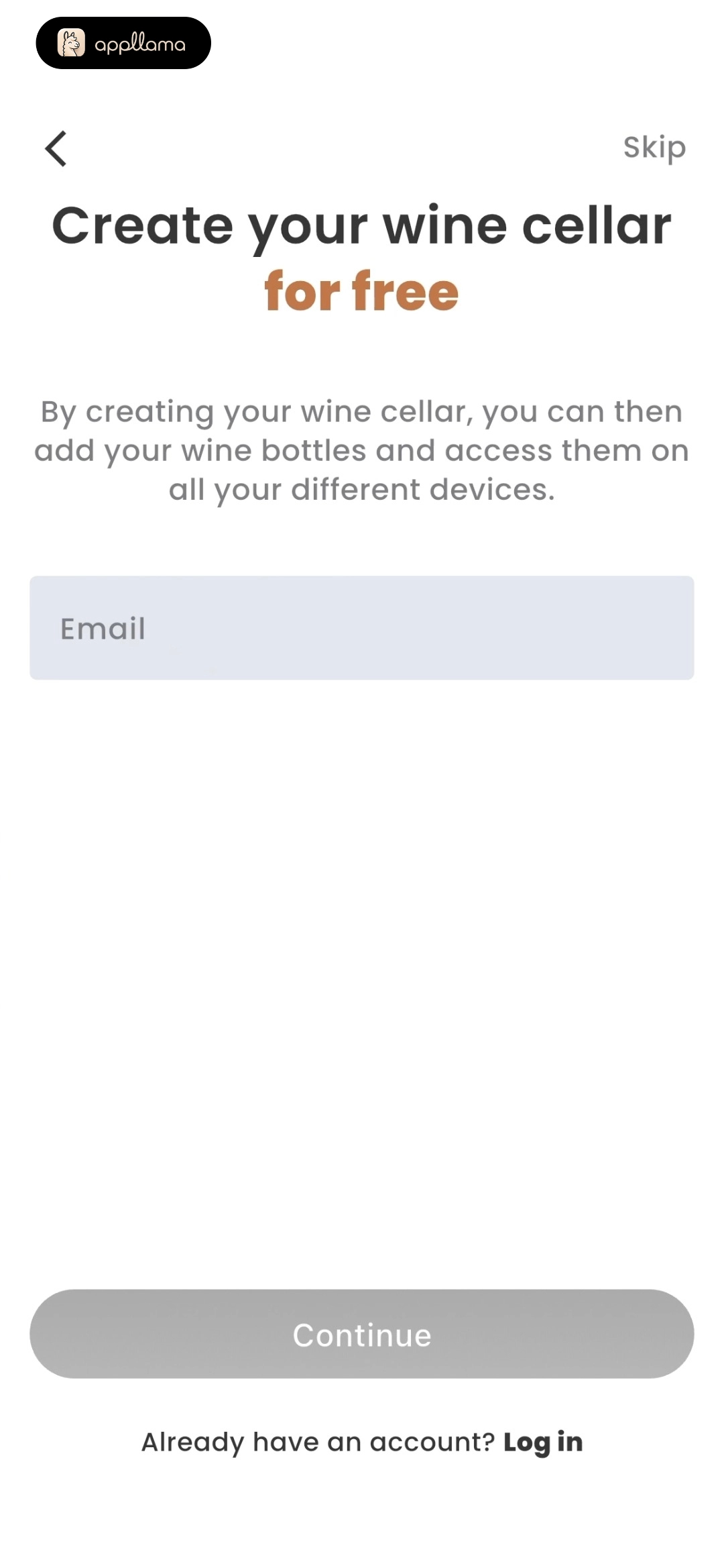 Account Email Signup