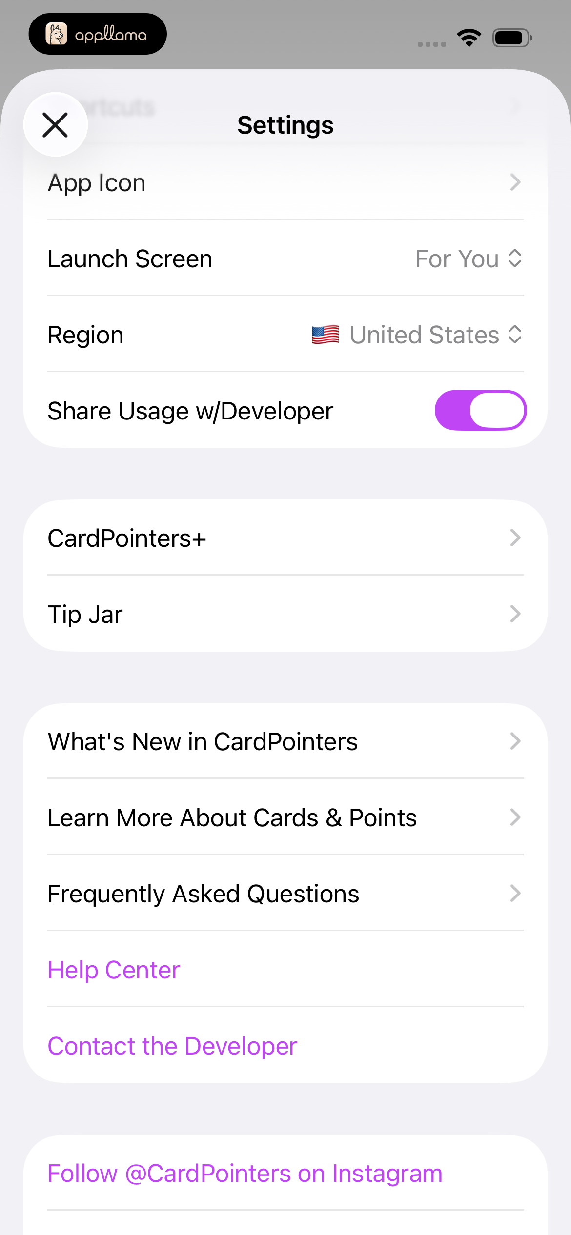 Settings General