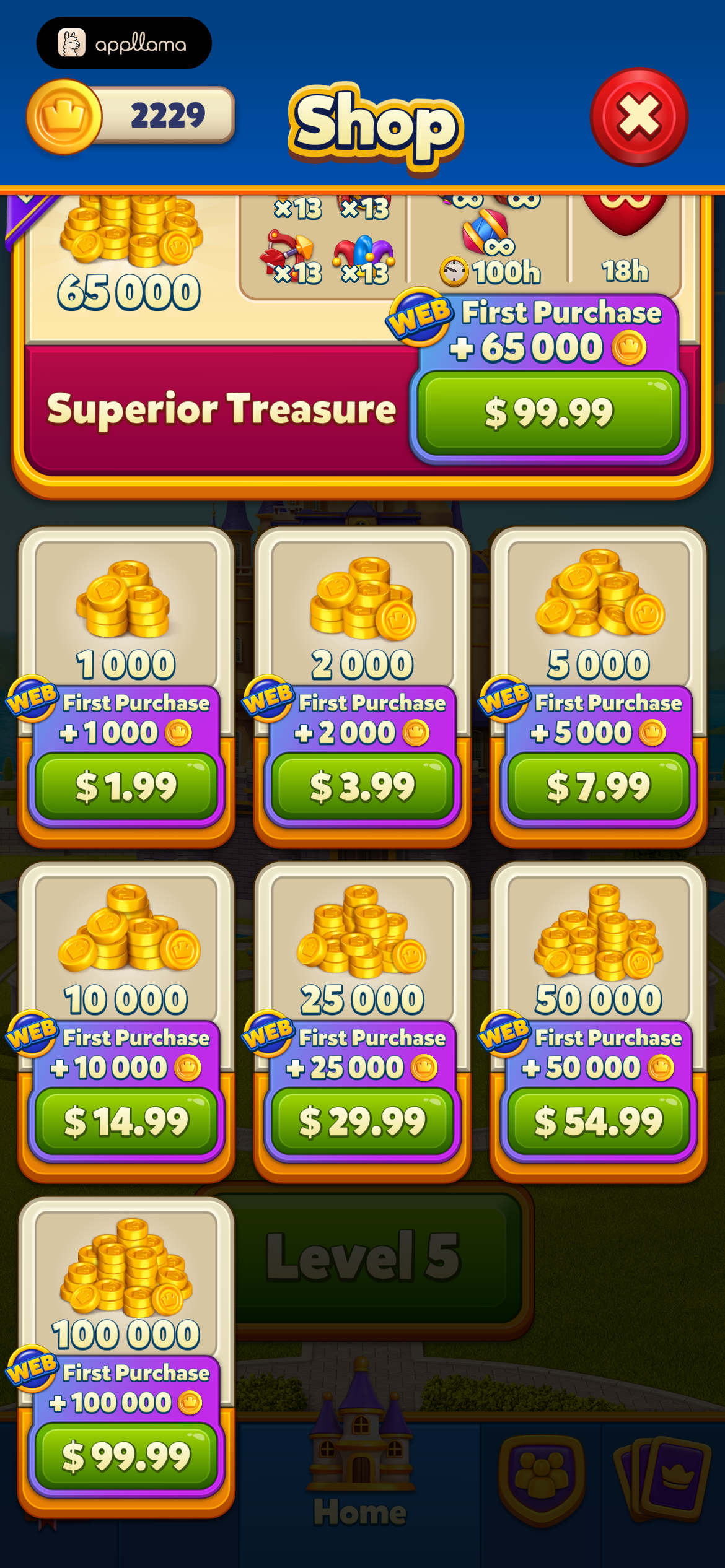 Shop - Coin Packs