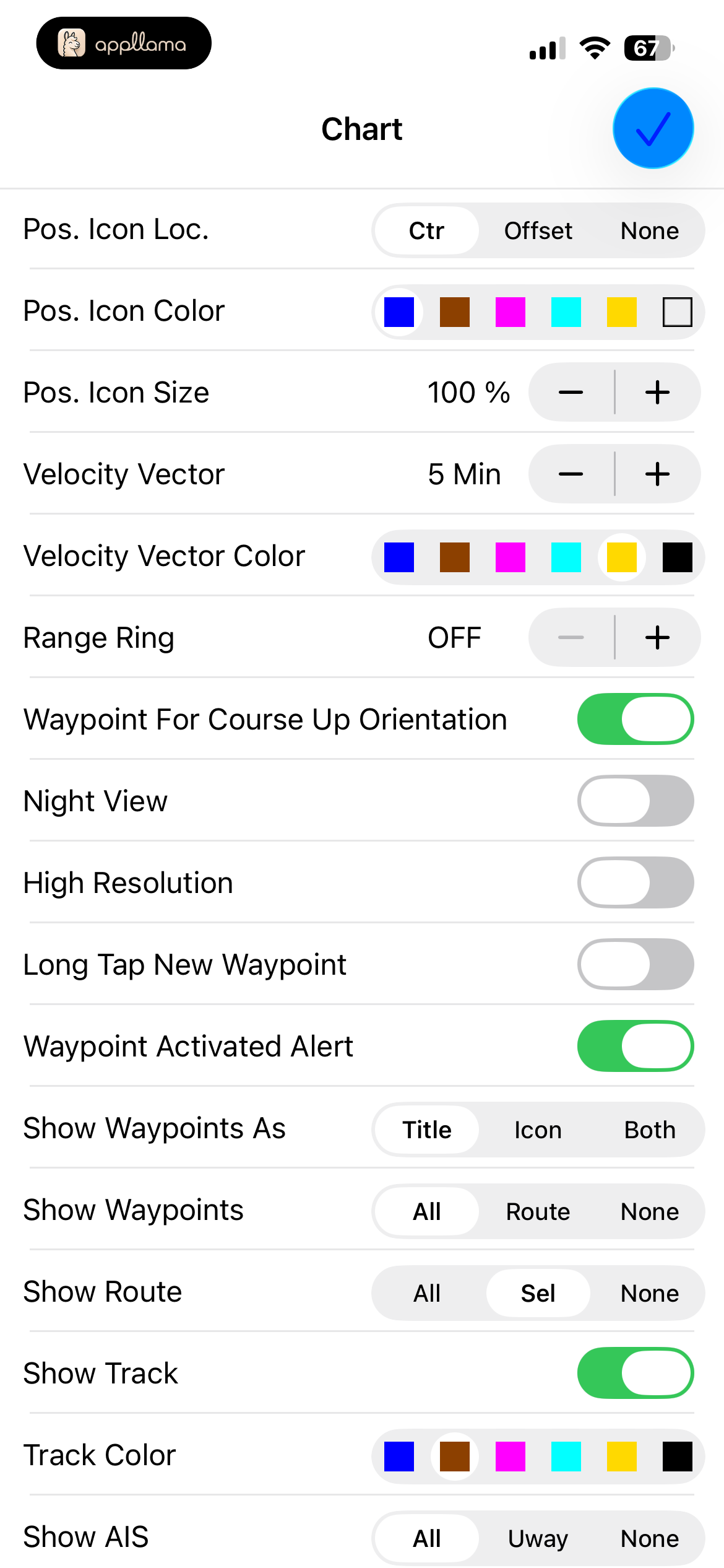 Chart Settings