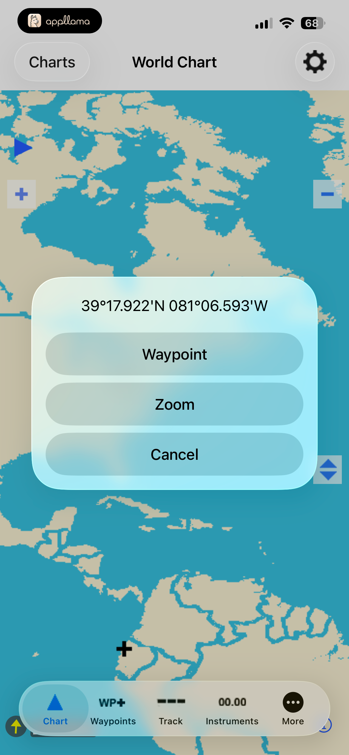 World Chart Action Menu