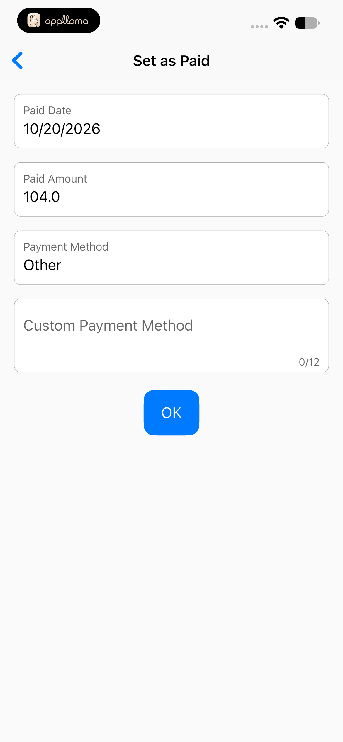 Set Invoice as Paid