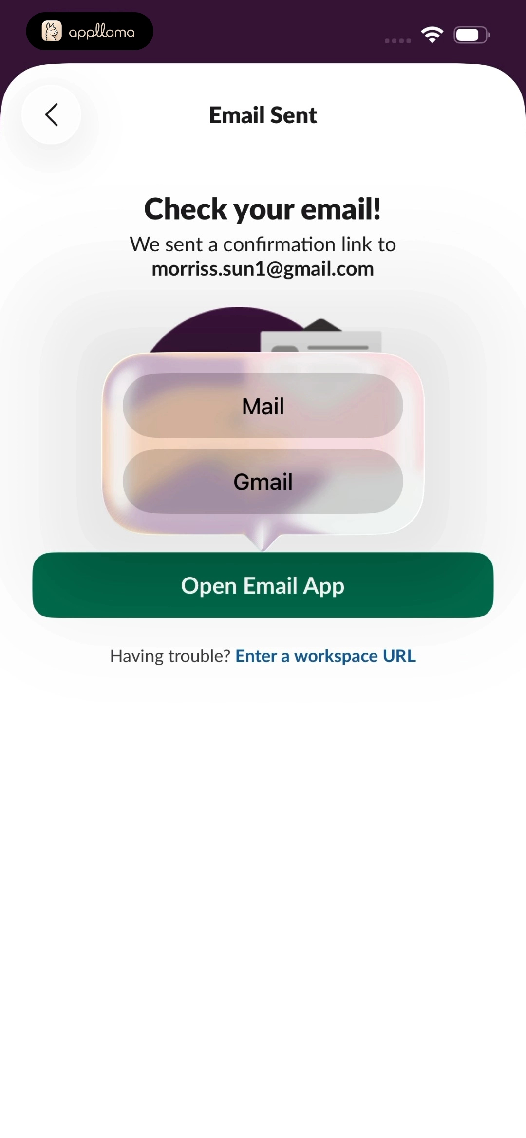 Email App Chooser