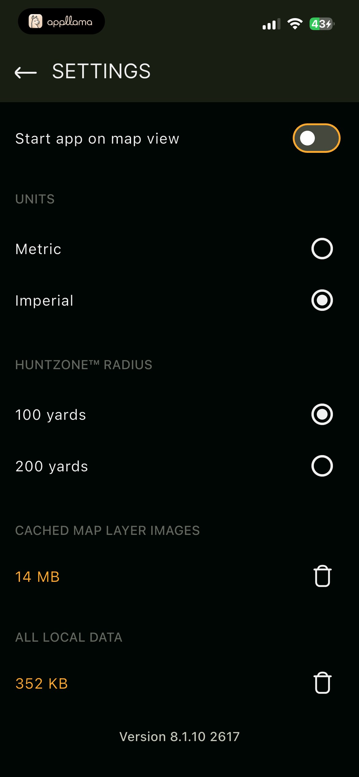 Settings More