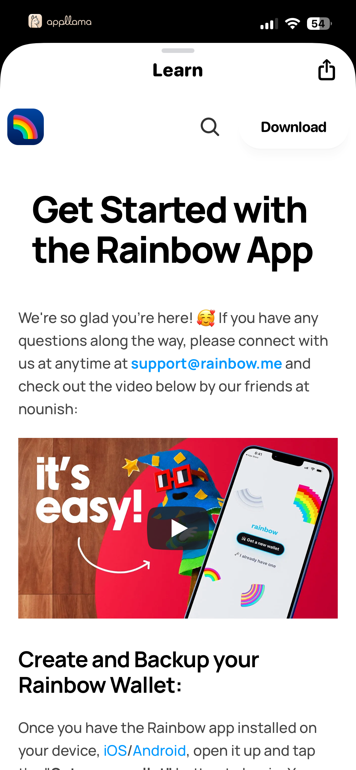 Rainbow Tutorial Article