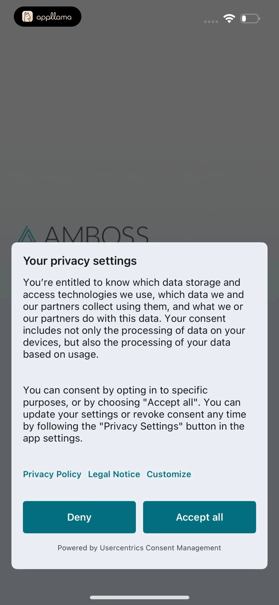 Privacy Consent Modal