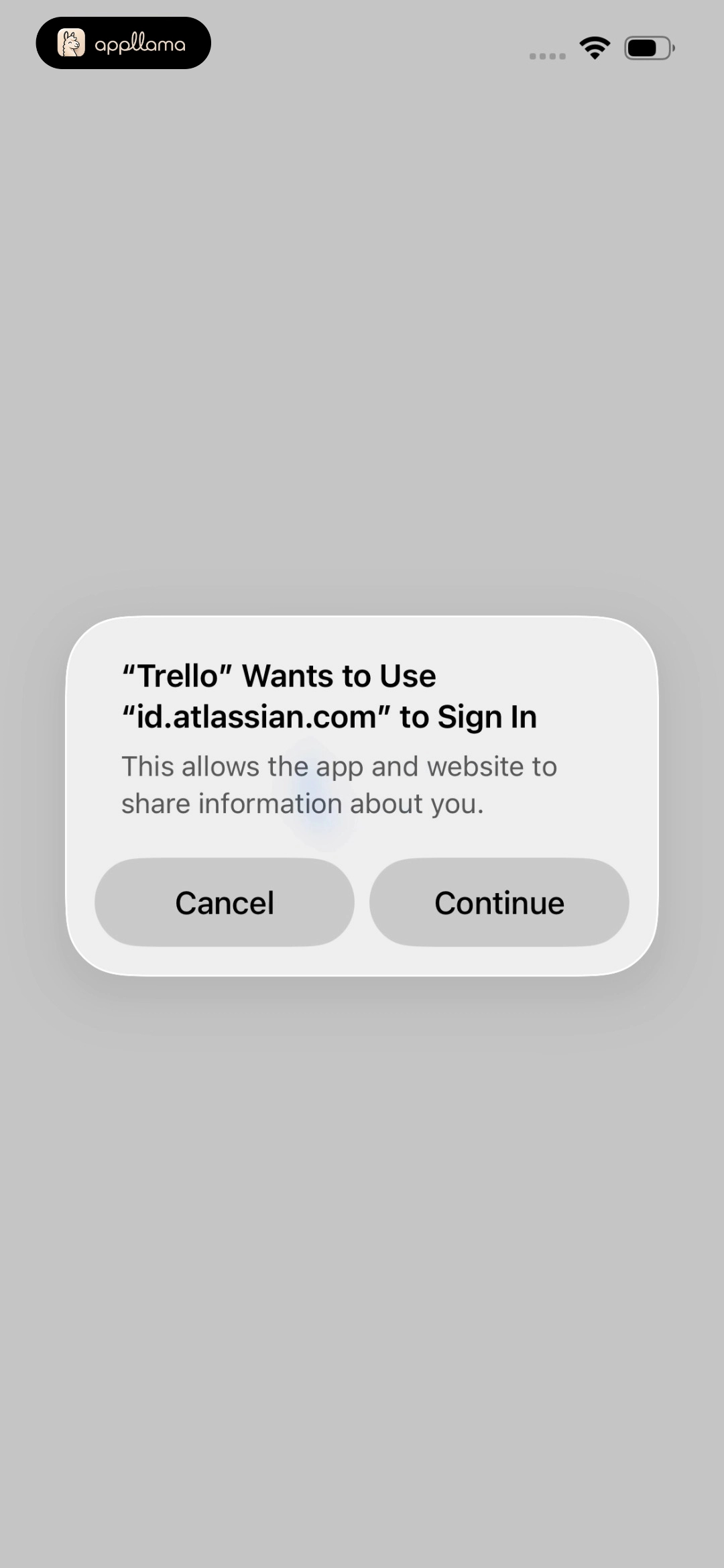 Apple Sign In Consent