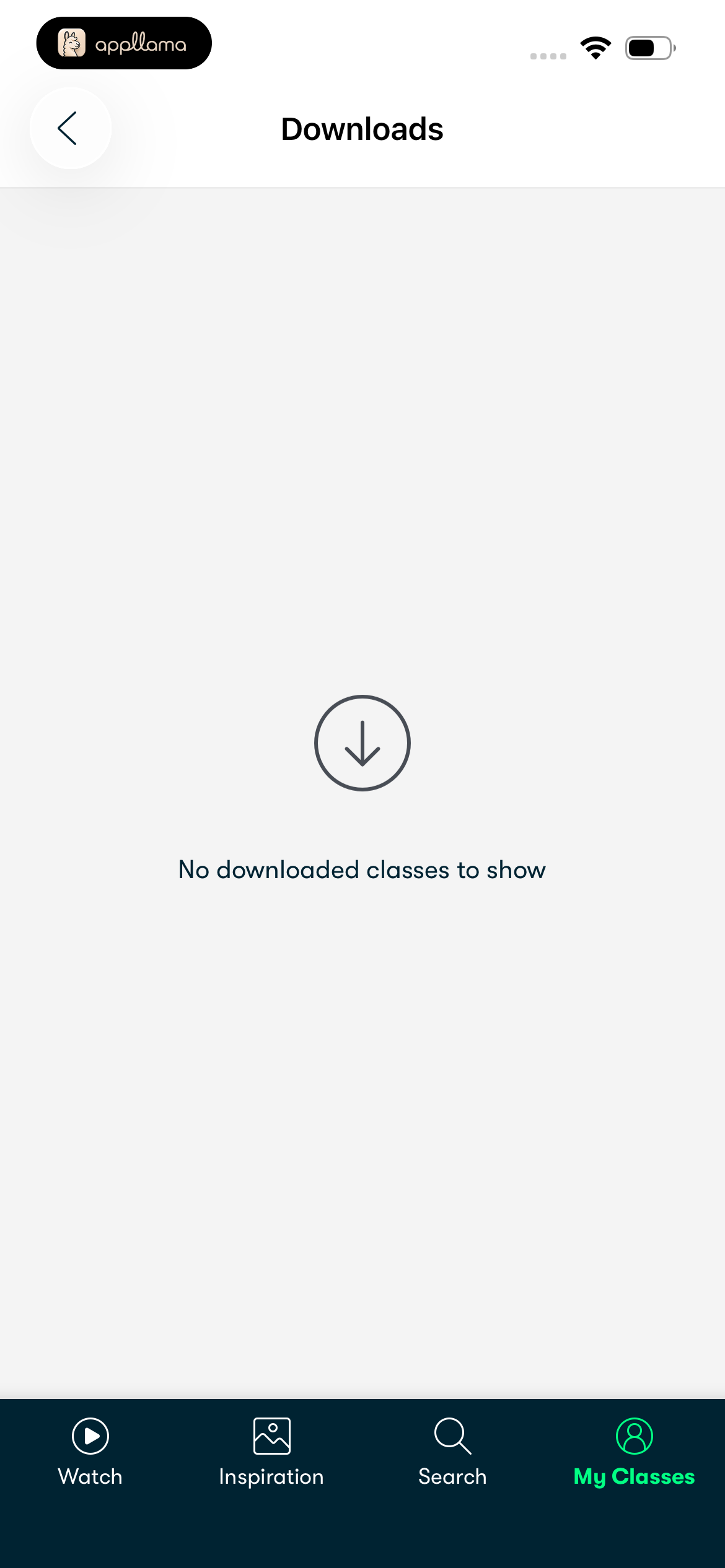 Downloads Empty State