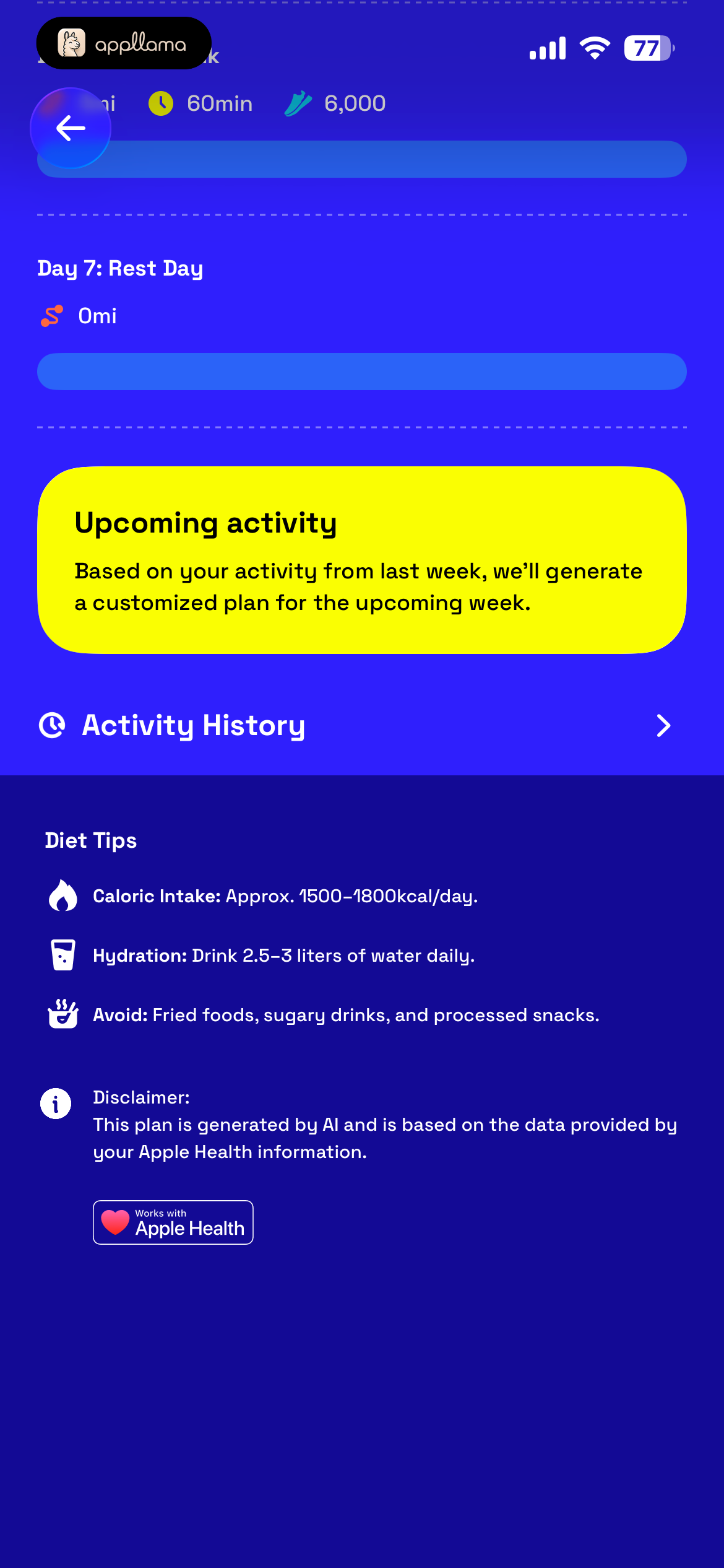 Activity History