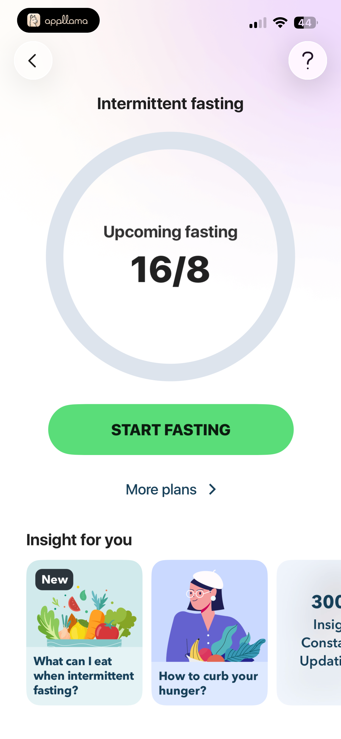 Fasting Plan Detail