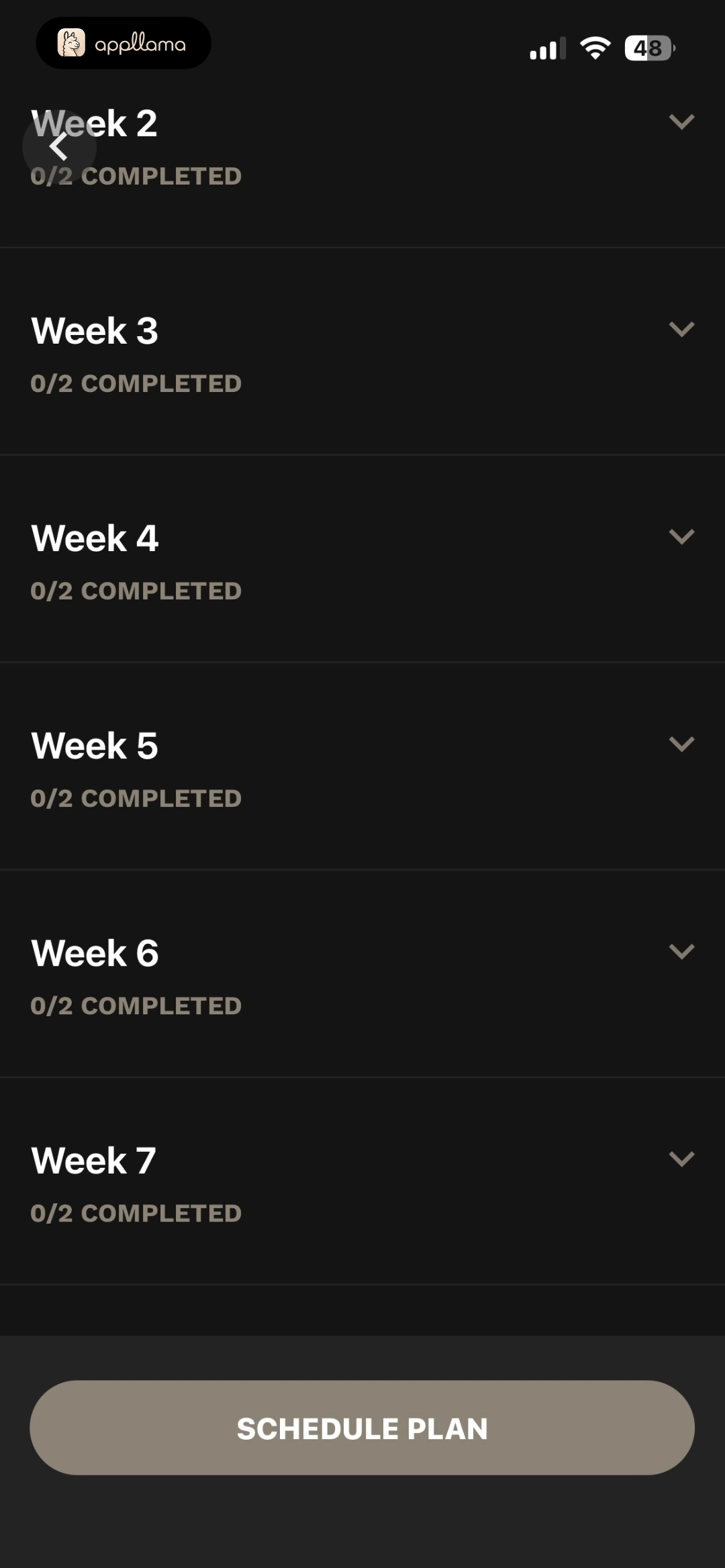 Plan Schedule