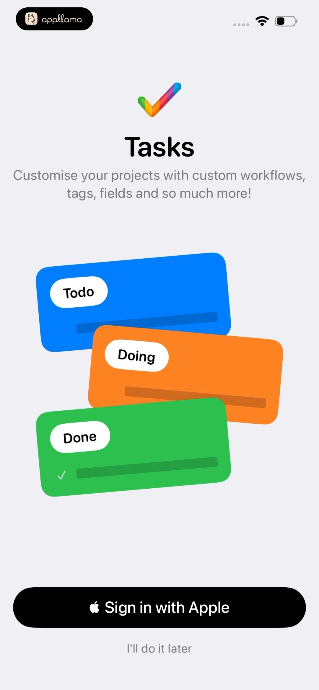 Tasks Onboarding
