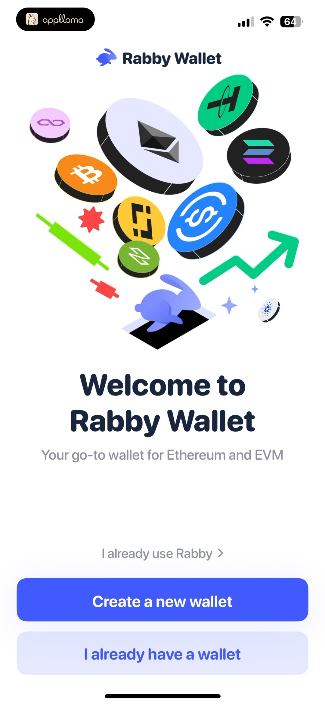 Rabby Wallet - Crypto & EVM home screen