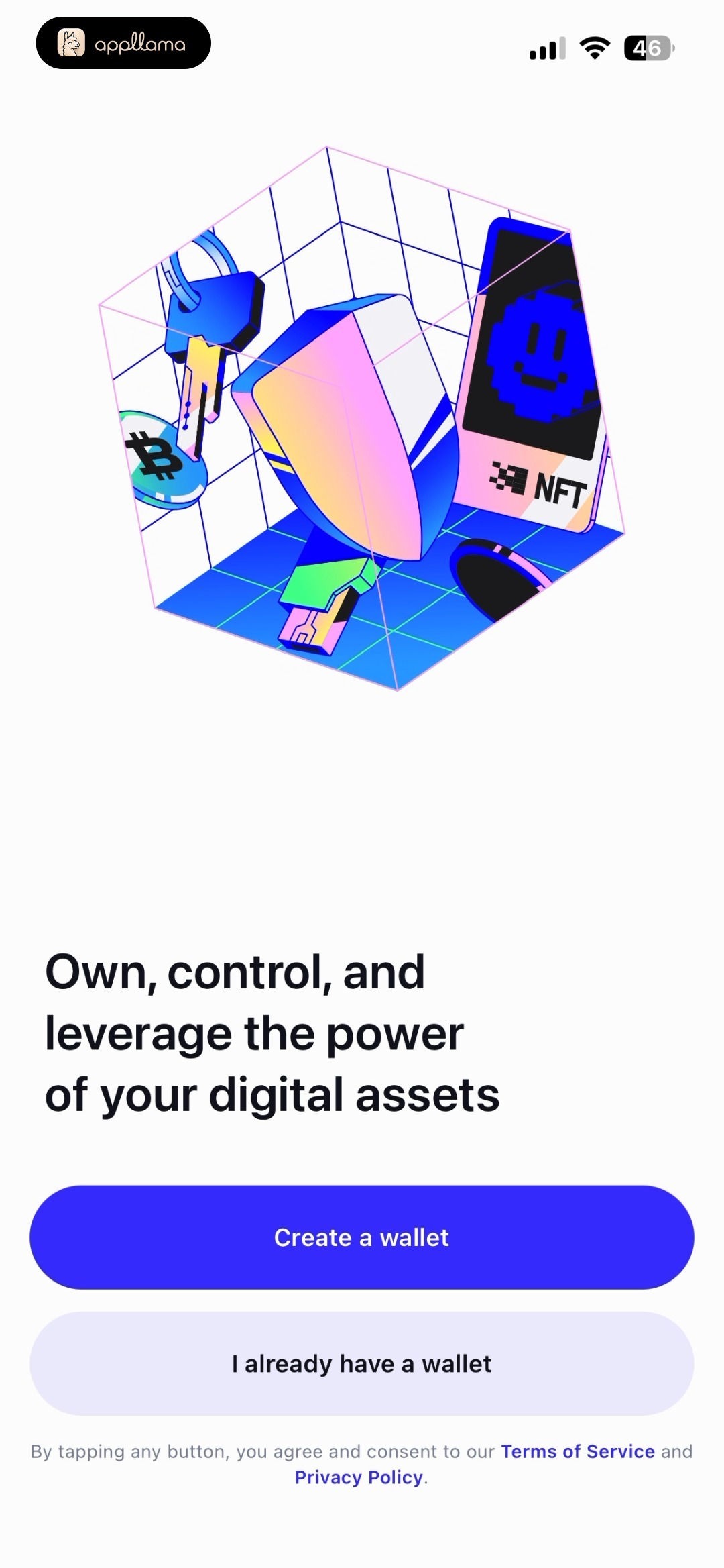 Trust: Crypto & Bitcoin Wallet home screen