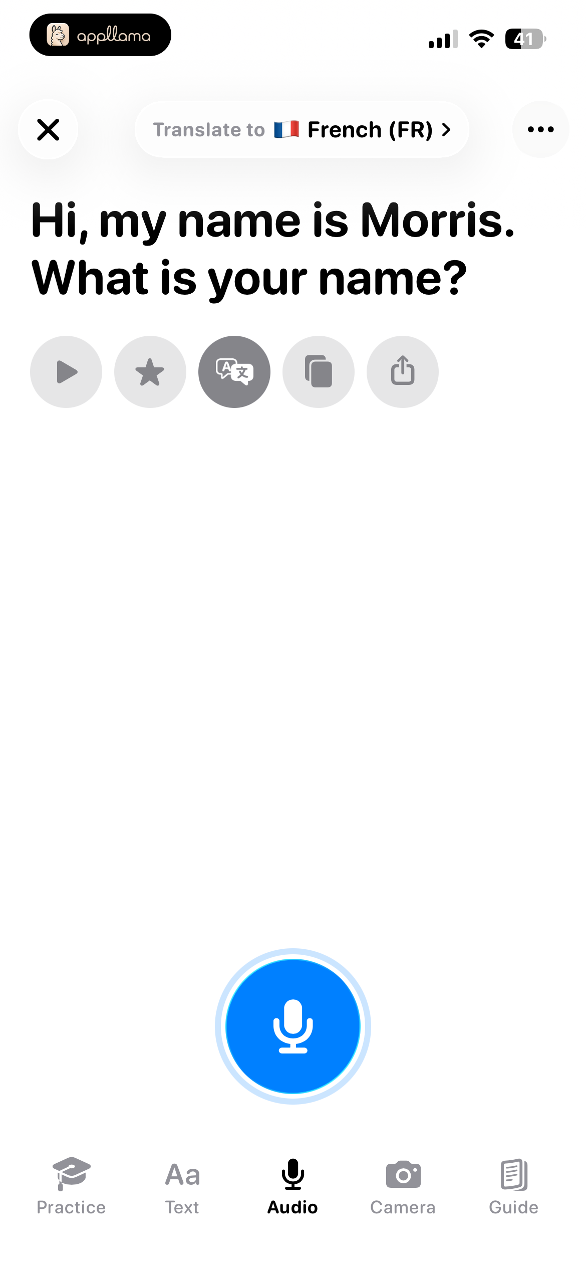 Tap & Speak Response