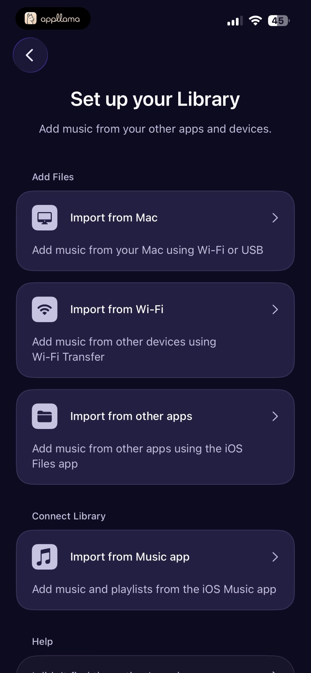 Library Setup