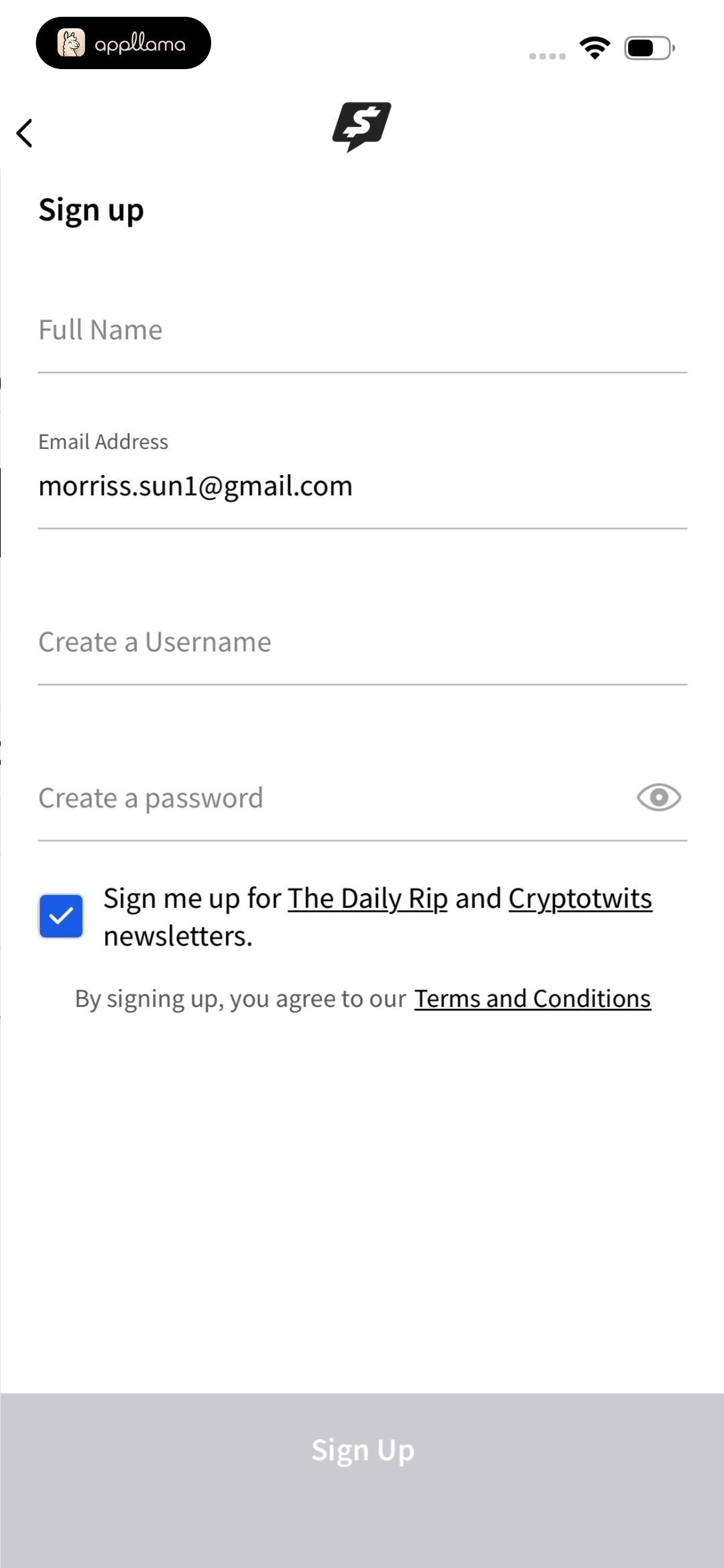 Sign Up Form
