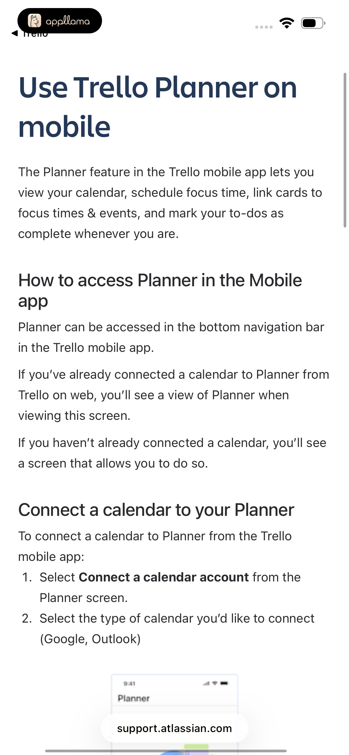 Planner Help Article