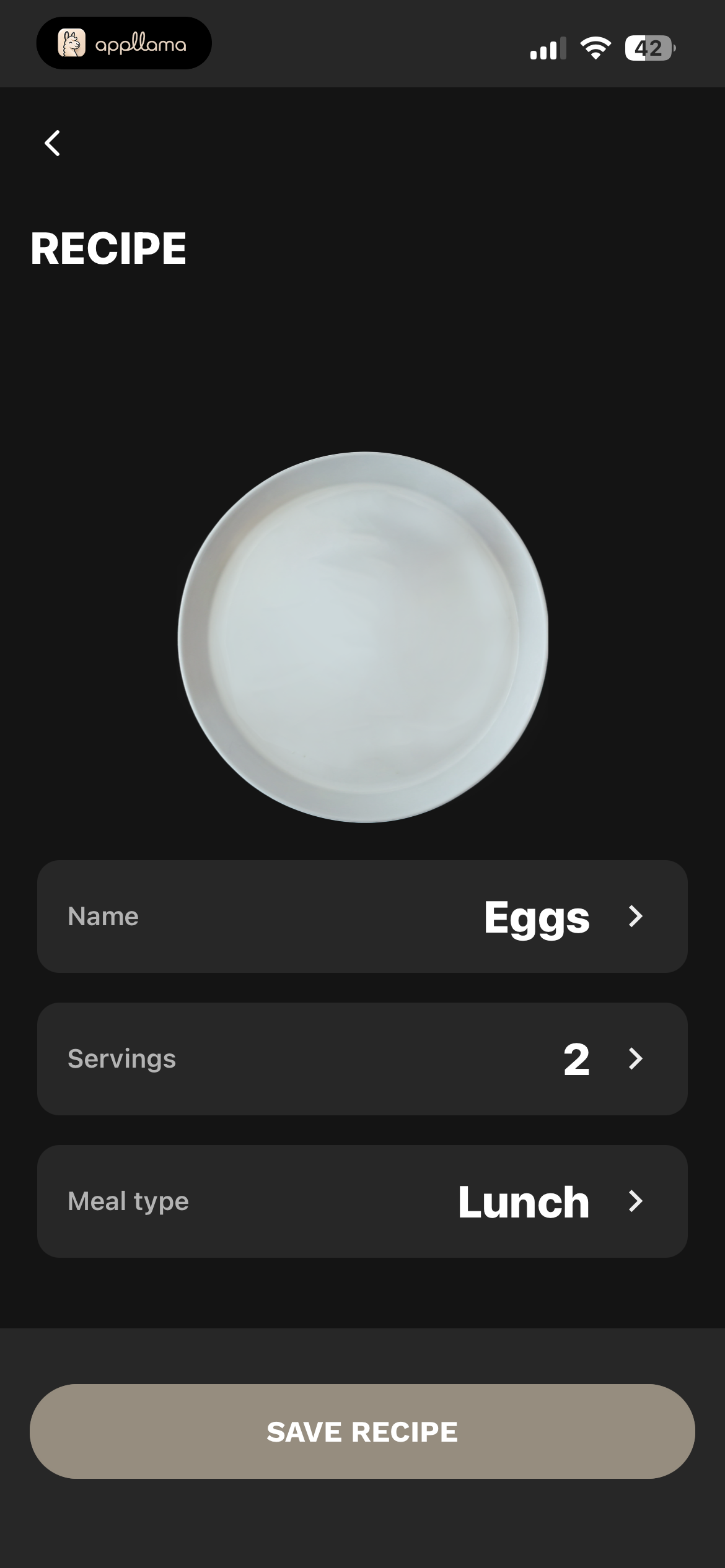 Recipe Editor