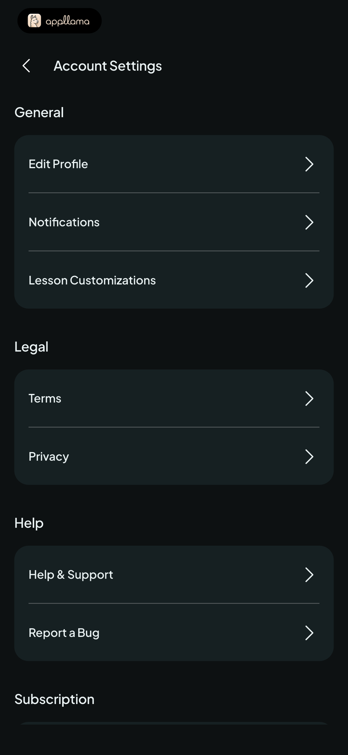 Account Settings
