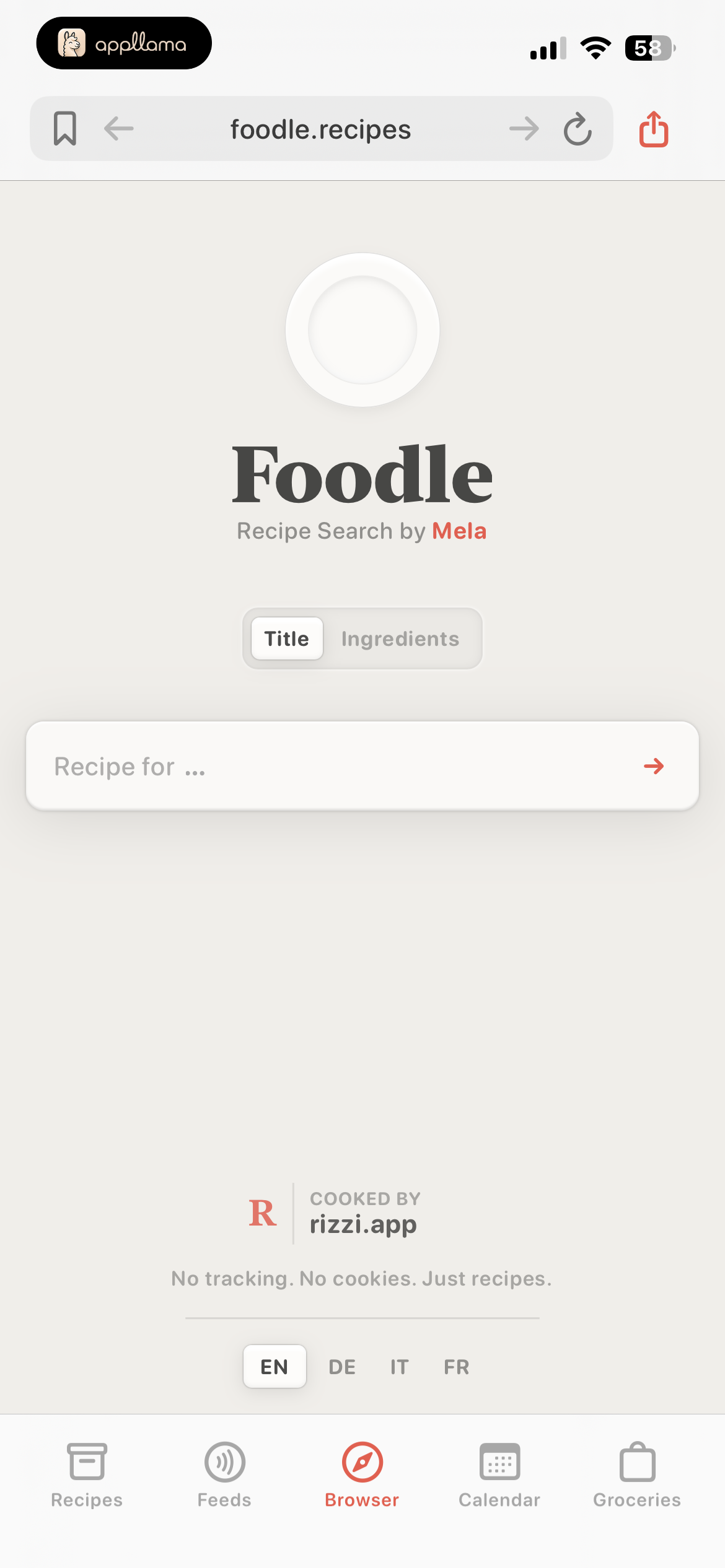 Recipe Browser