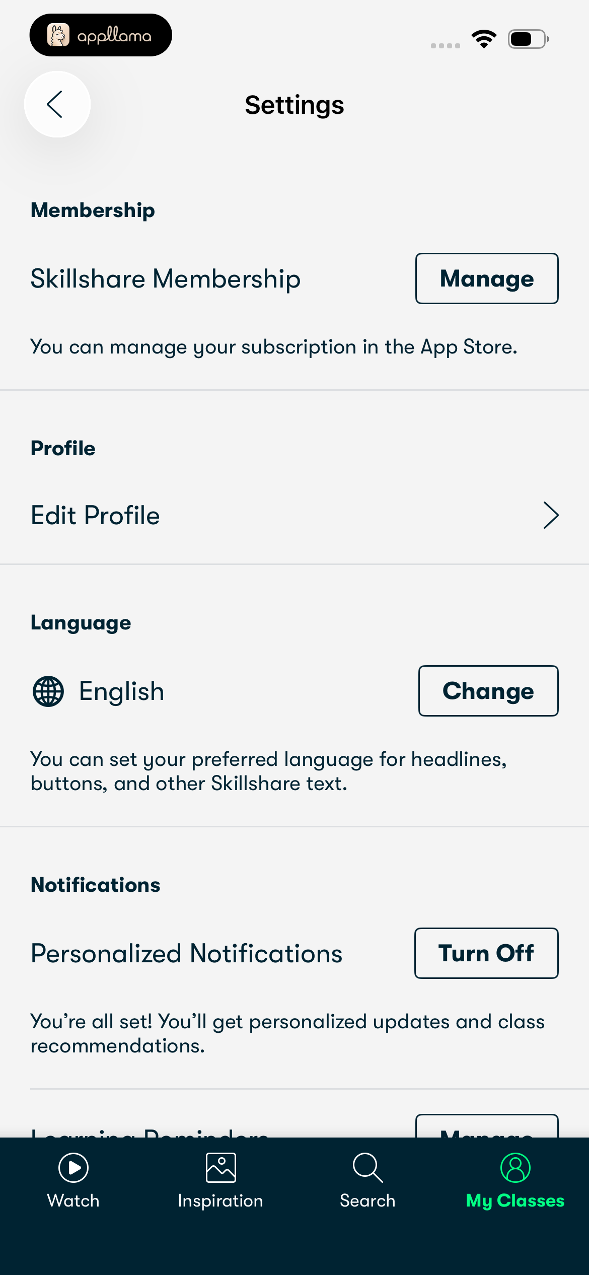 Account Settings