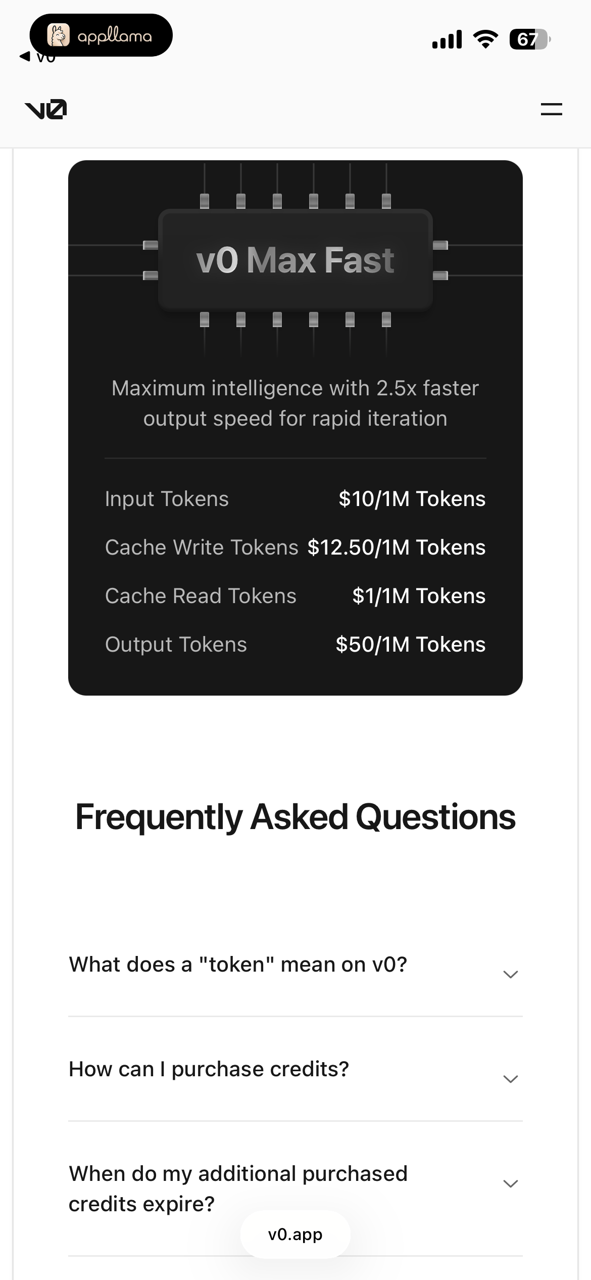 Model Pricing - Max Fast and FAQ