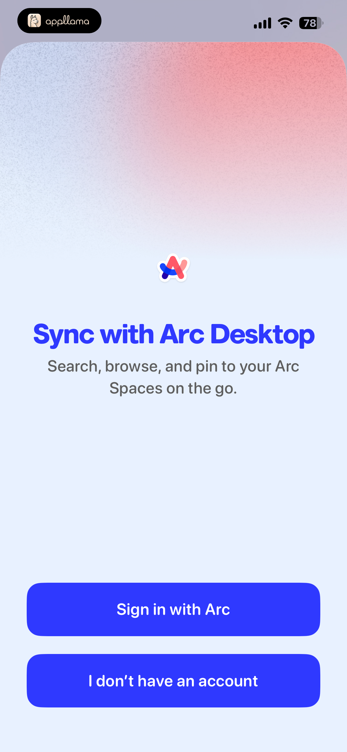 Desktop Sync Sign In