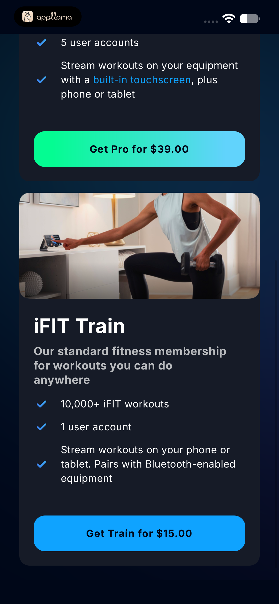 Membership Plans Scrolled