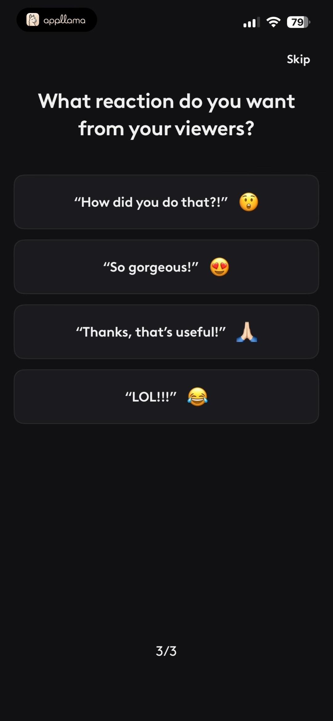 Onboarding Reaction Goal