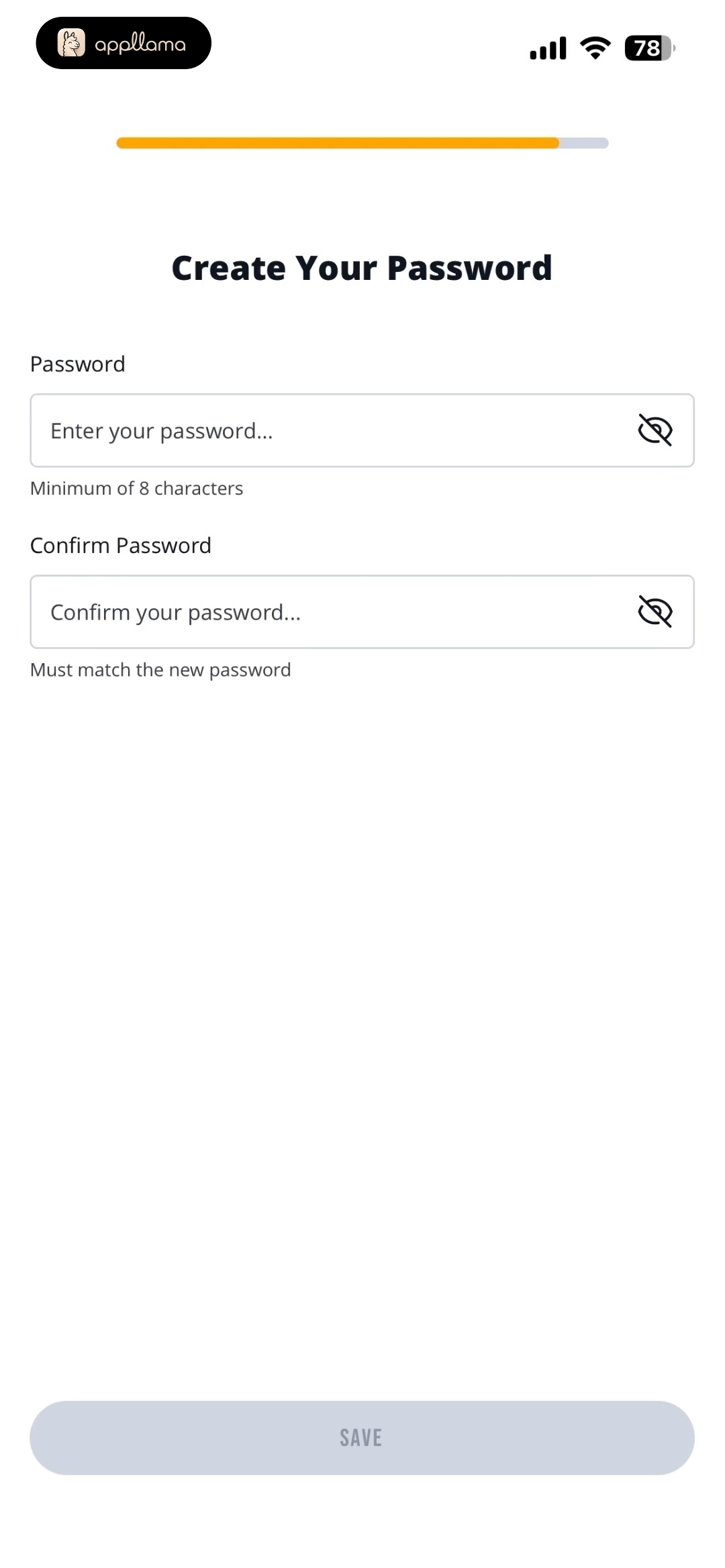 Create Password