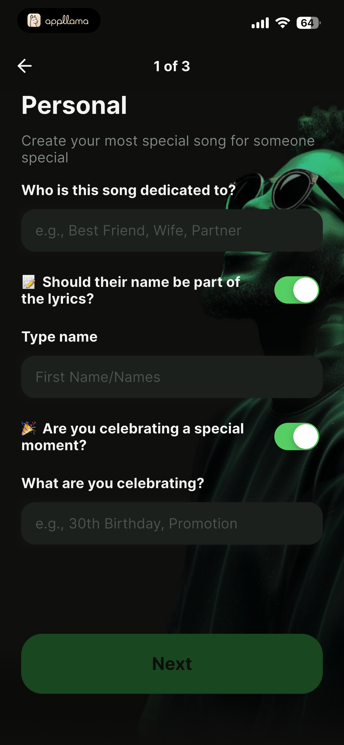 Personal Song Details